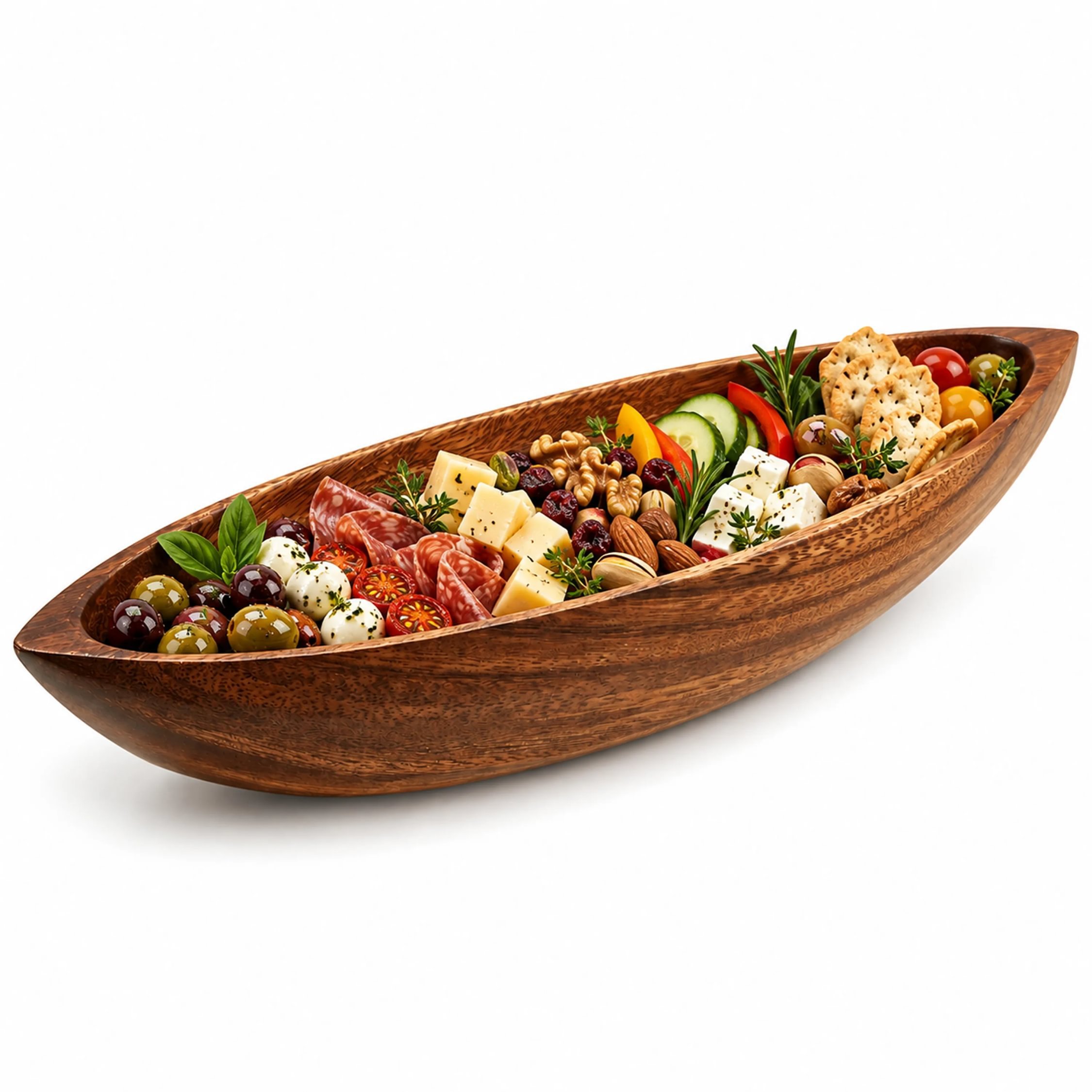 Orsina Kora Acacia Boat Shaped Serving Dish