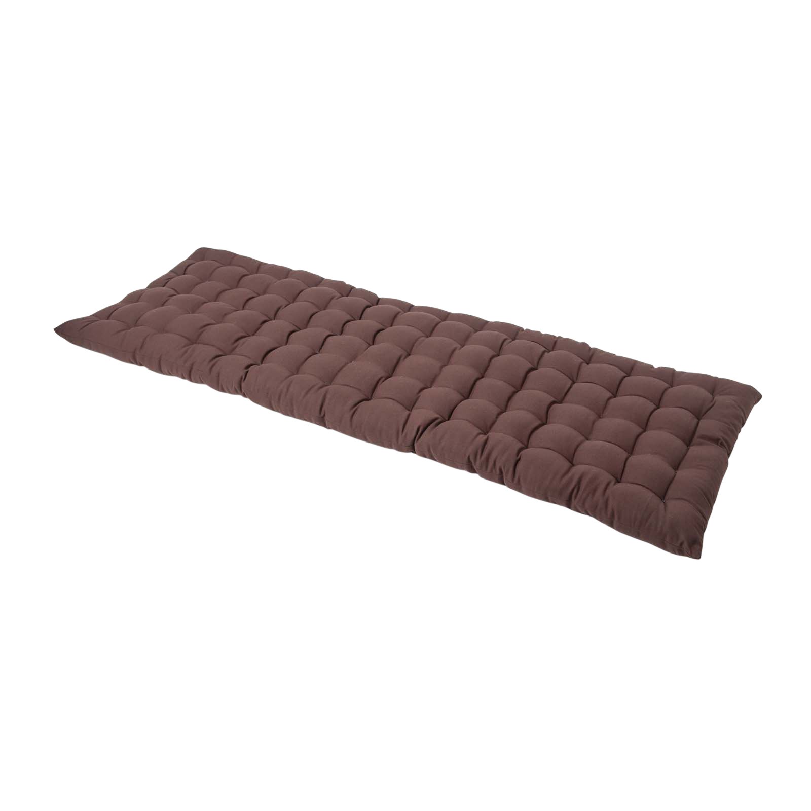 Homescapes Cotton Bench Cushion 3 Seater - Chocolate