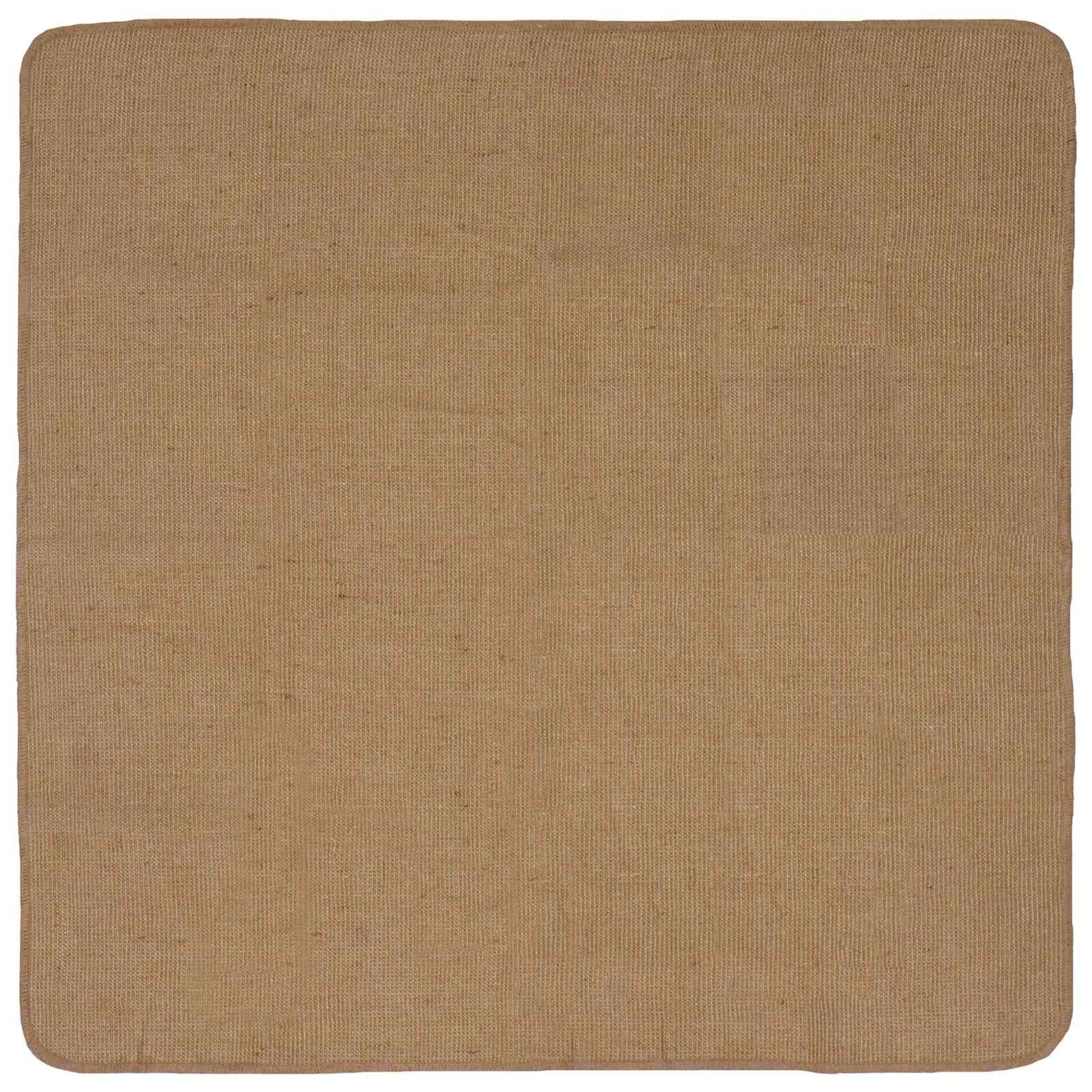 Walplus Jute Area Rug - Light Brown - 120 x 120 cm