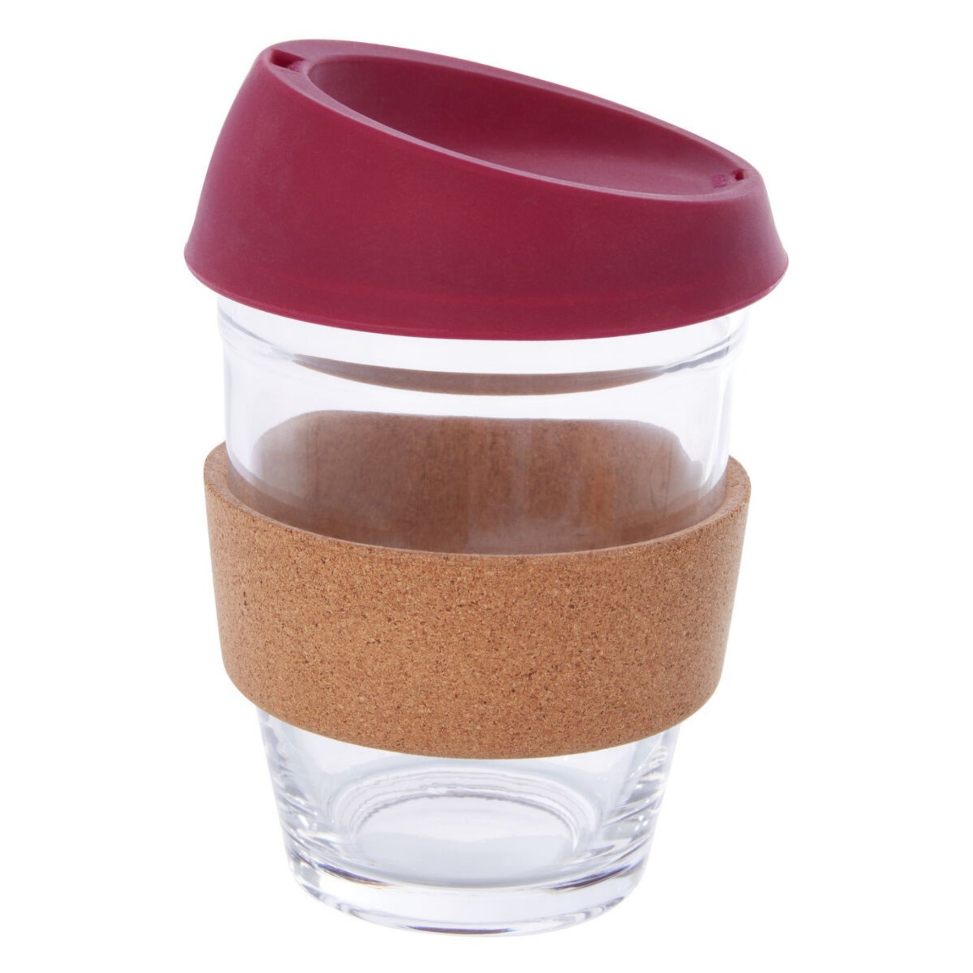Orsina Mimo Glass Mug with Silicone Lid – Red