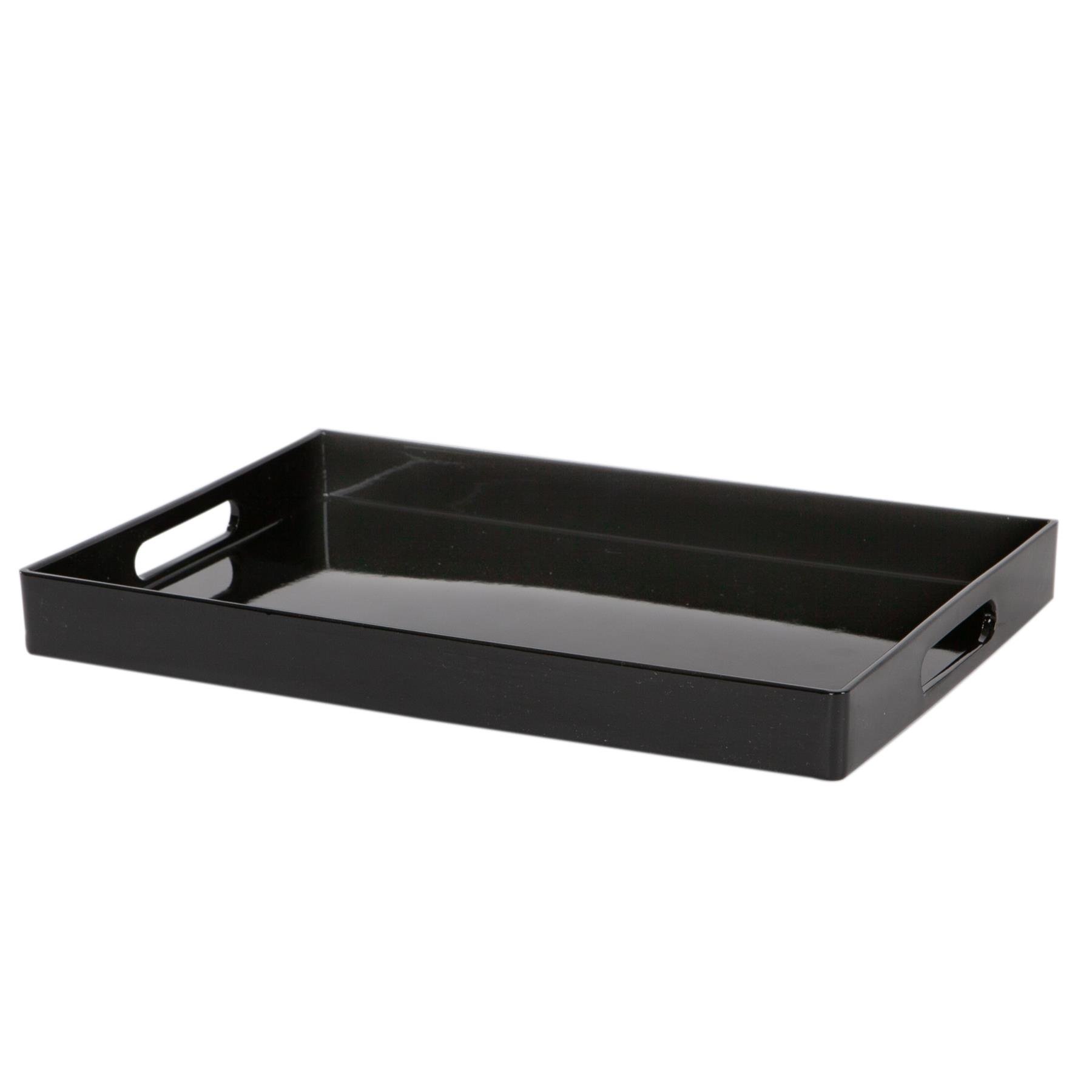 Argon Tableware Rectangle Serving Trays - Black - Pack of 6