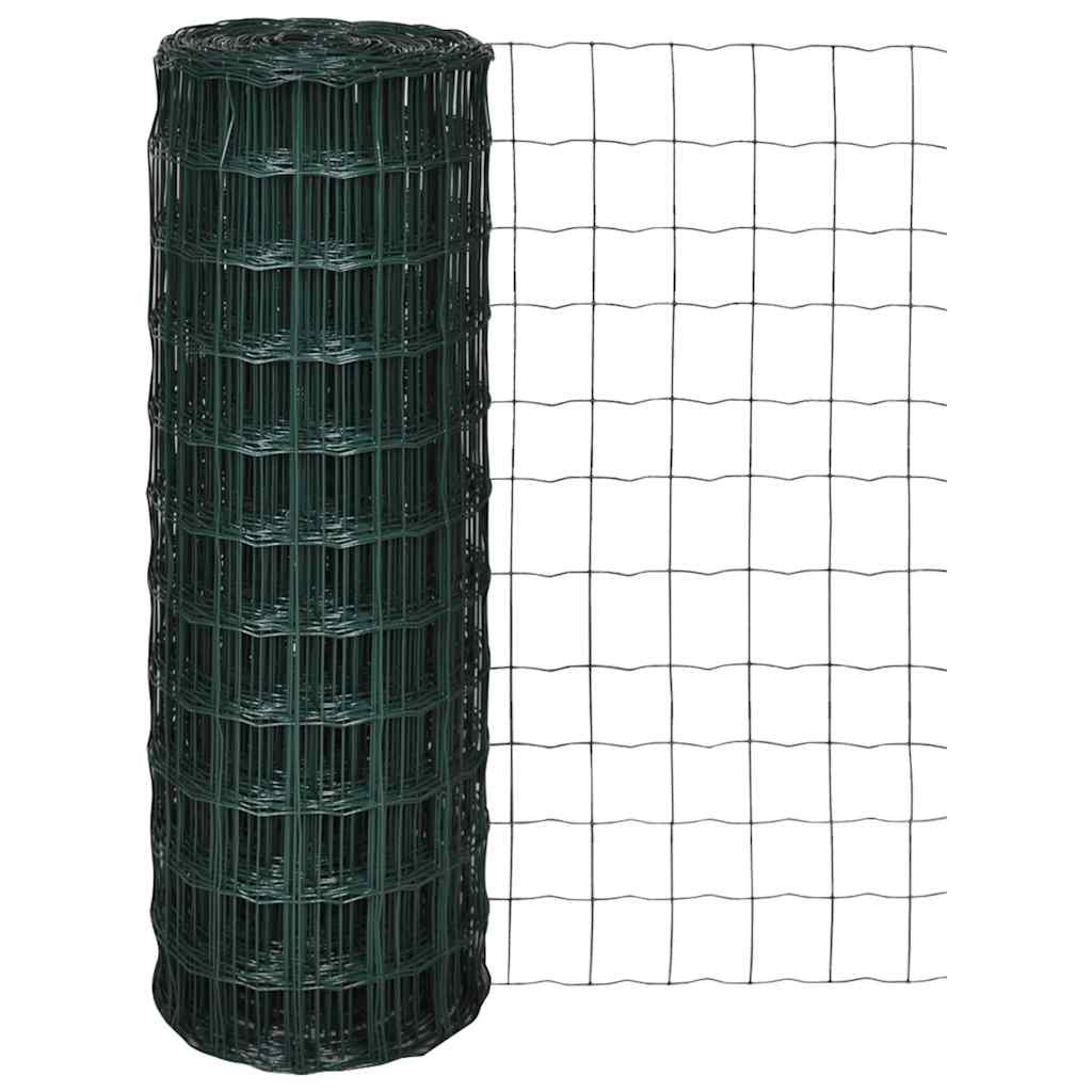 Walplus Steel Wire Euro Fence - Green - 25 x 1.2 m