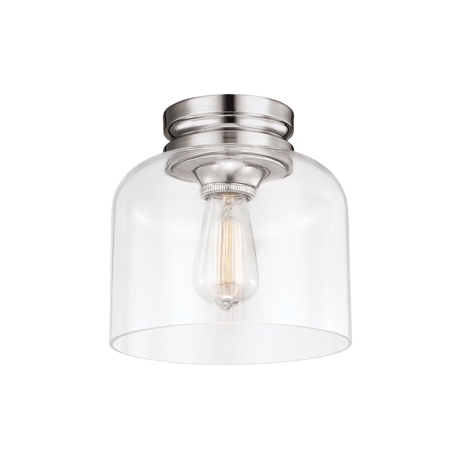 Elstead Hounslow Flush Ceiling Light - Polished Nickel