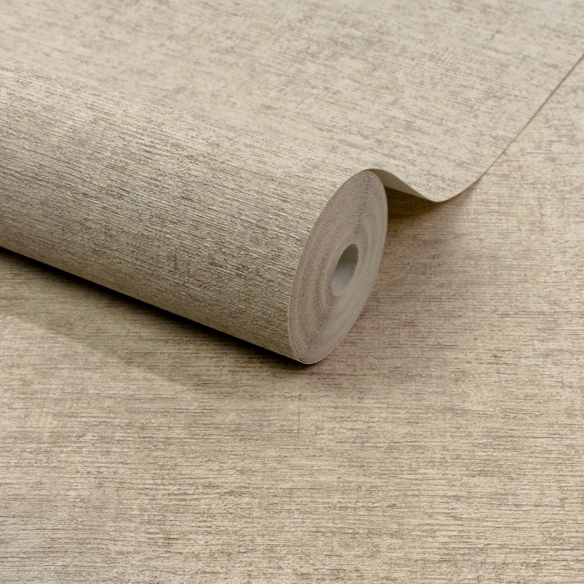 Grandeco Boutique Dakota Natural Texture Embossed Wallpaper - Linen