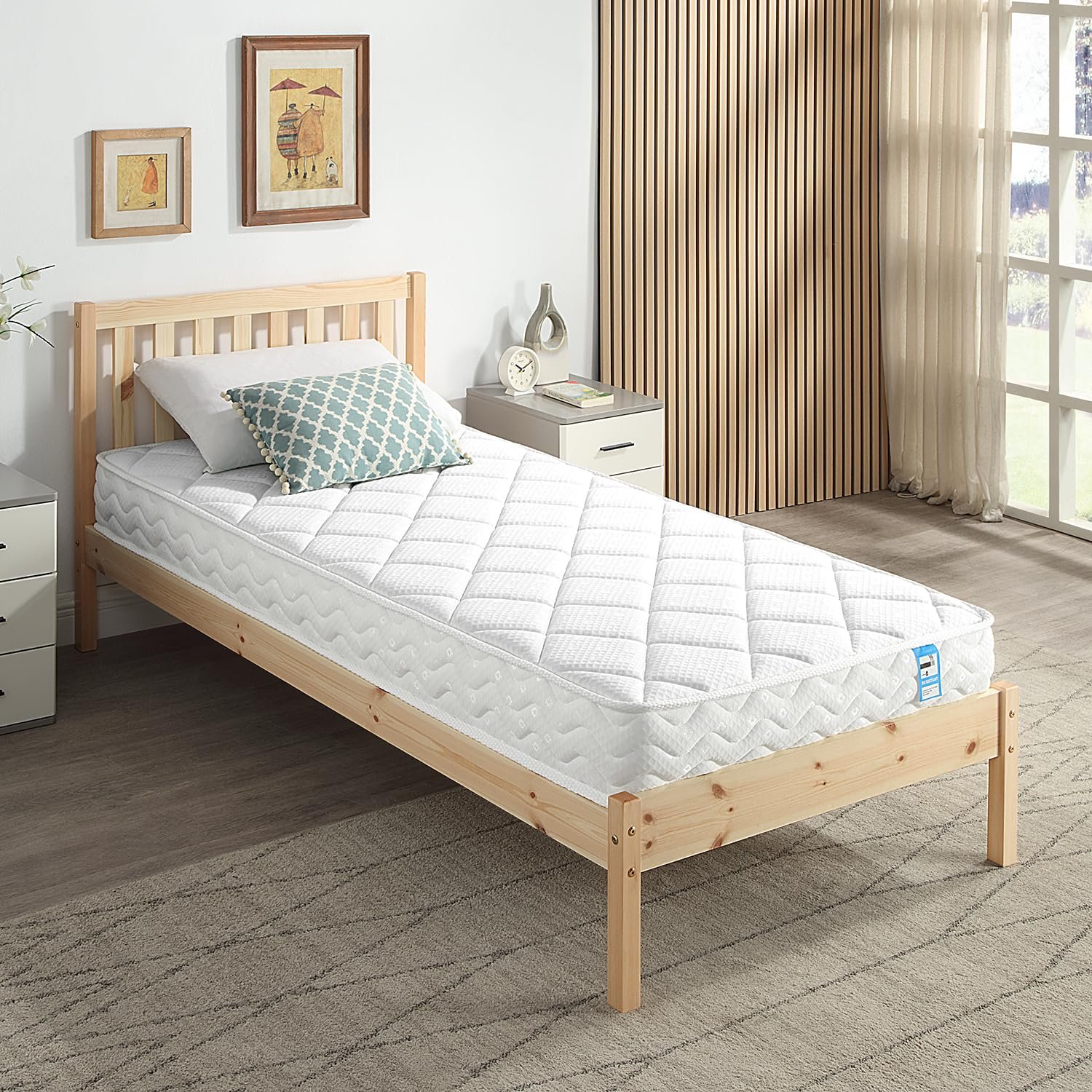 Home Treats Single 3ft Hybrid Pocket Sprung Mattress - White
