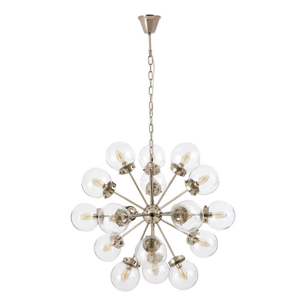 Orsina Asterid Metal And Glass Ceiling Light - Silver