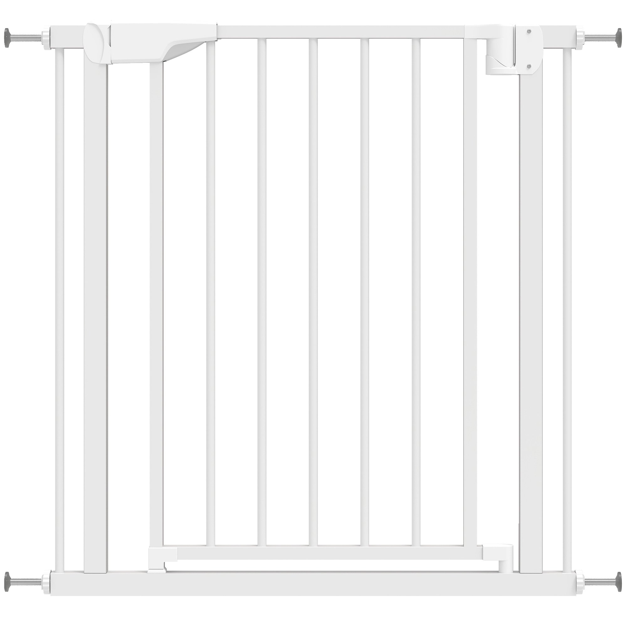 PawHut Pressure Fit Auto Close Two-Way Pet Safety Gate - 76-81cm - White