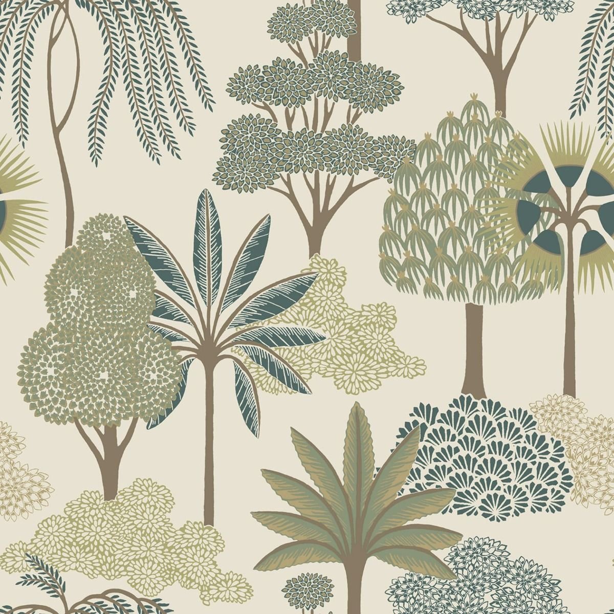 Belgravia Akiko Floral Wallpaper - Green