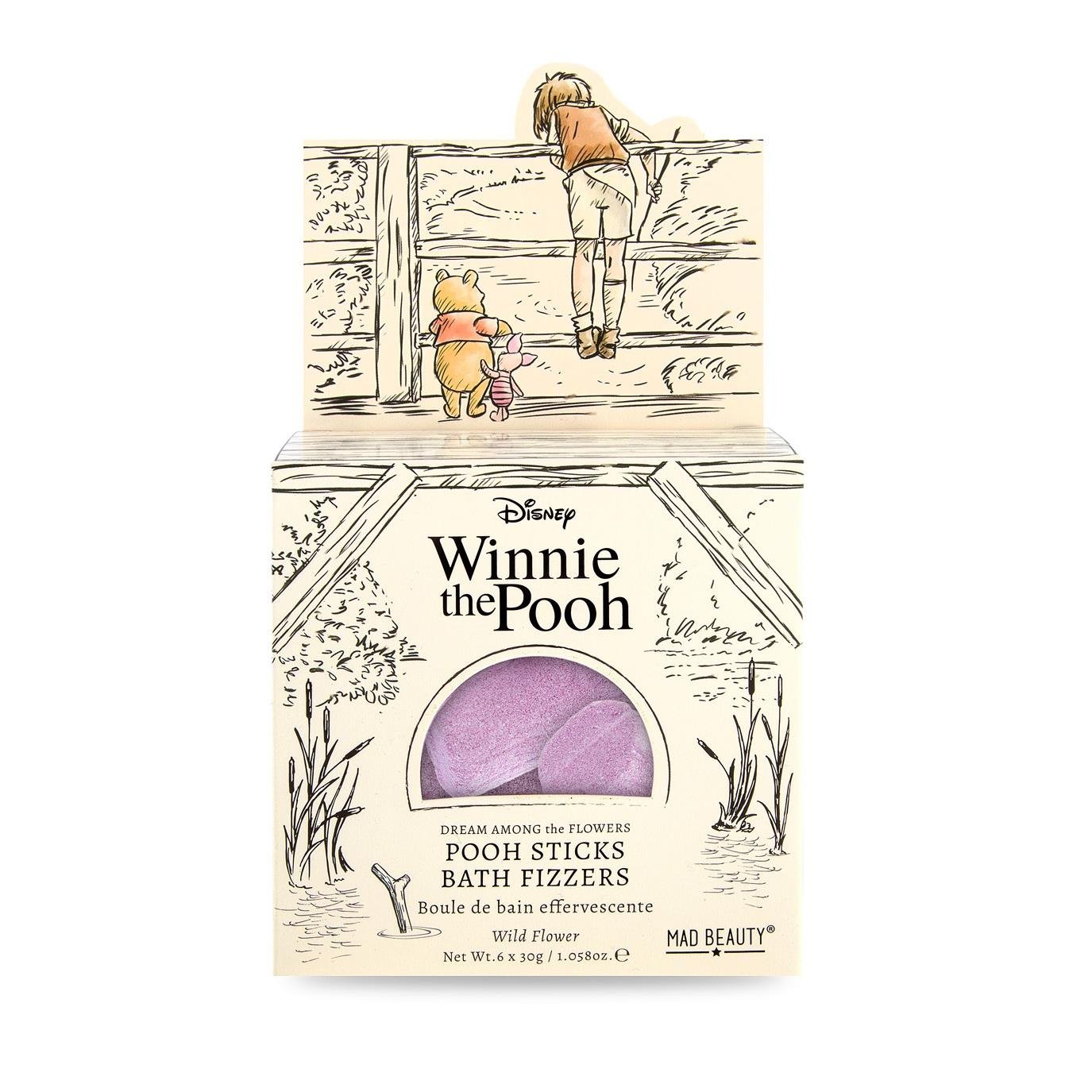 Mad Beauty Winnie The Pooh Bath Fizzer Sticks - Wildflower