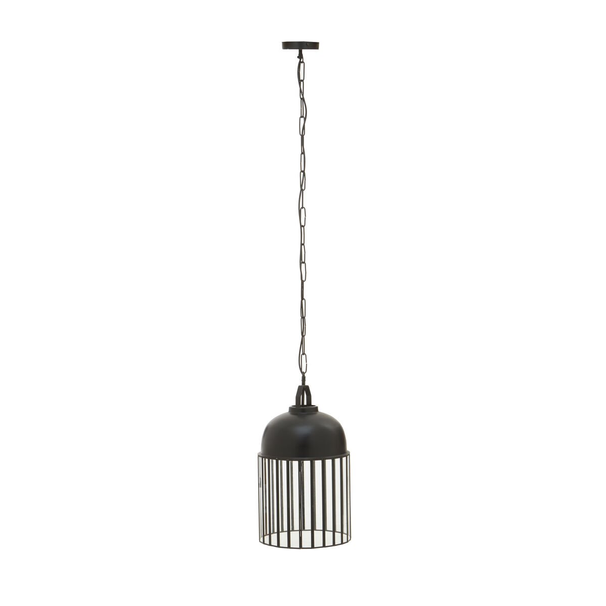 Orsina Preston Metal And Glass Pendant Light - Black