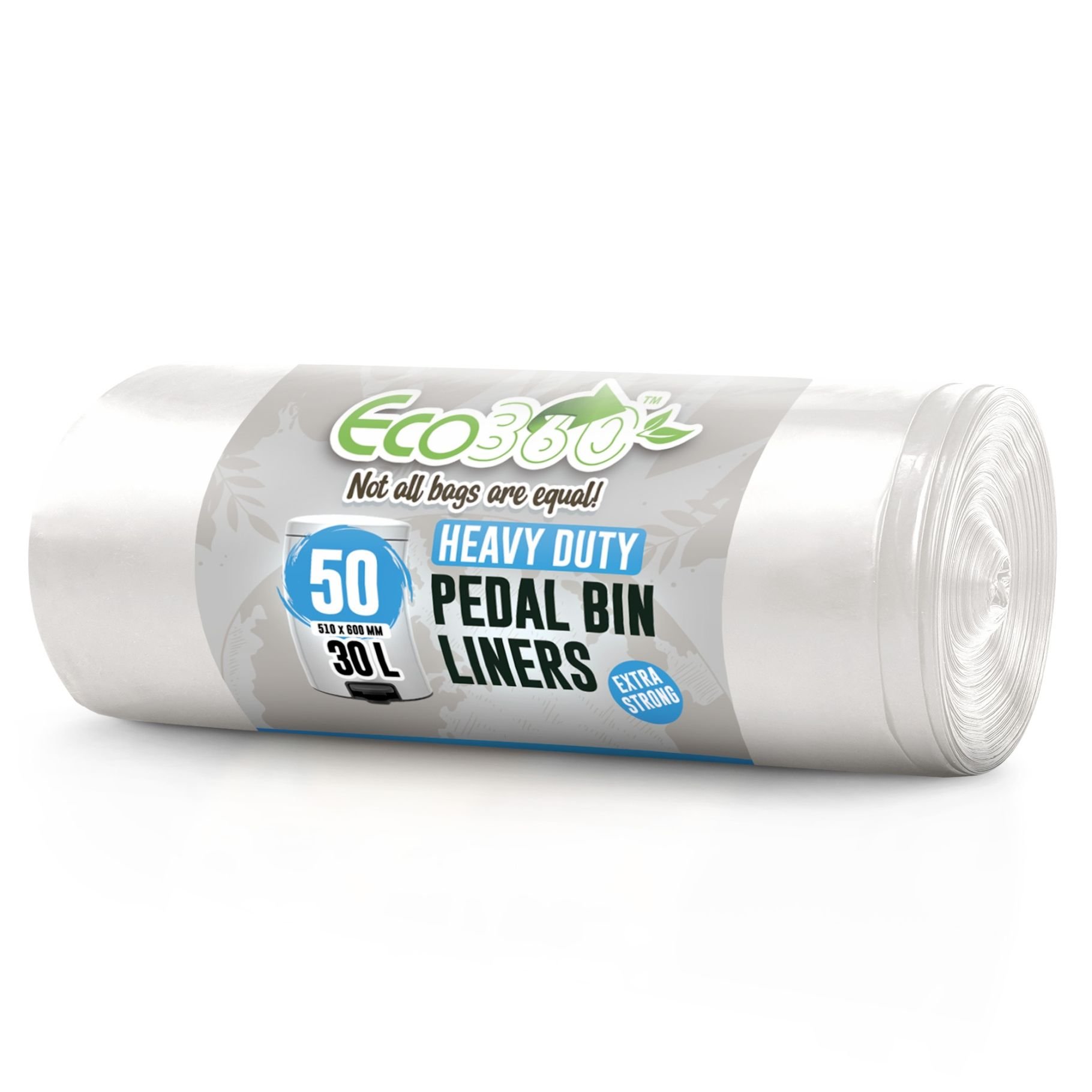 EcoBag White 30L Heavy Duty Pedal Bin Liners - Pack of 50