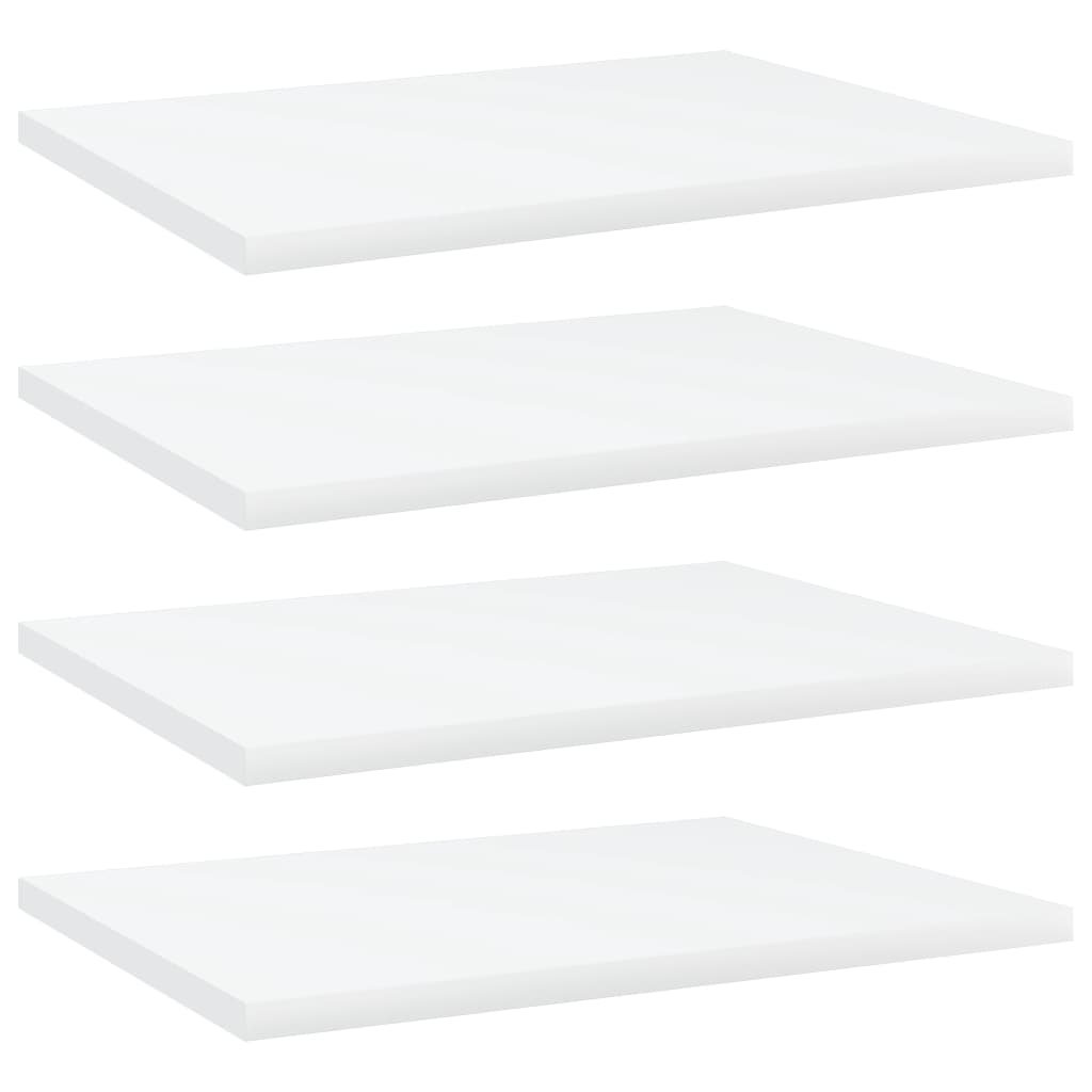 Walplus Pack of 4 Engineered Wood Bookshelf - White - 40 x 30 x 1.5 cm