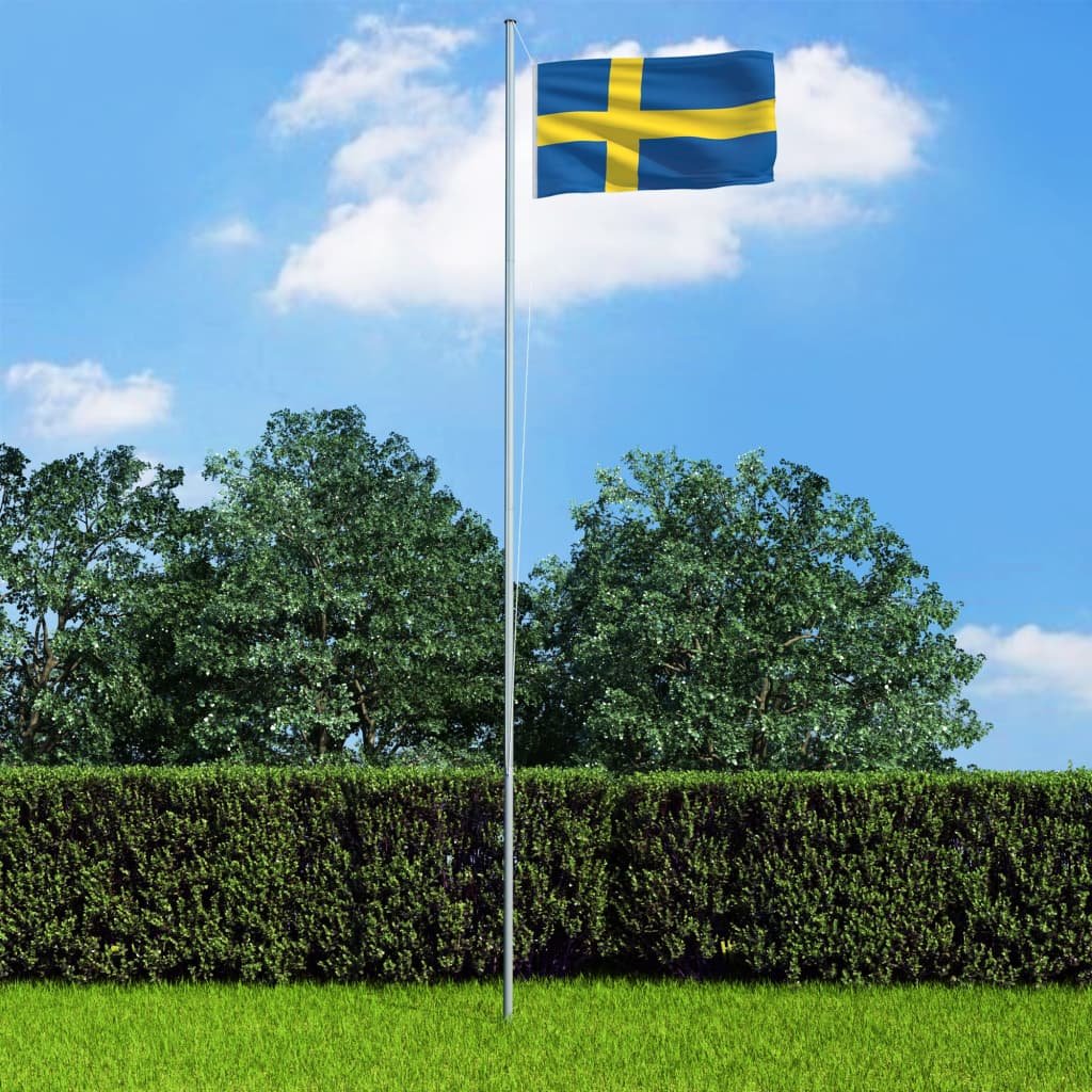 Walplus Polyester Sweden Flag - Multicolour - 90 x 150 cm
