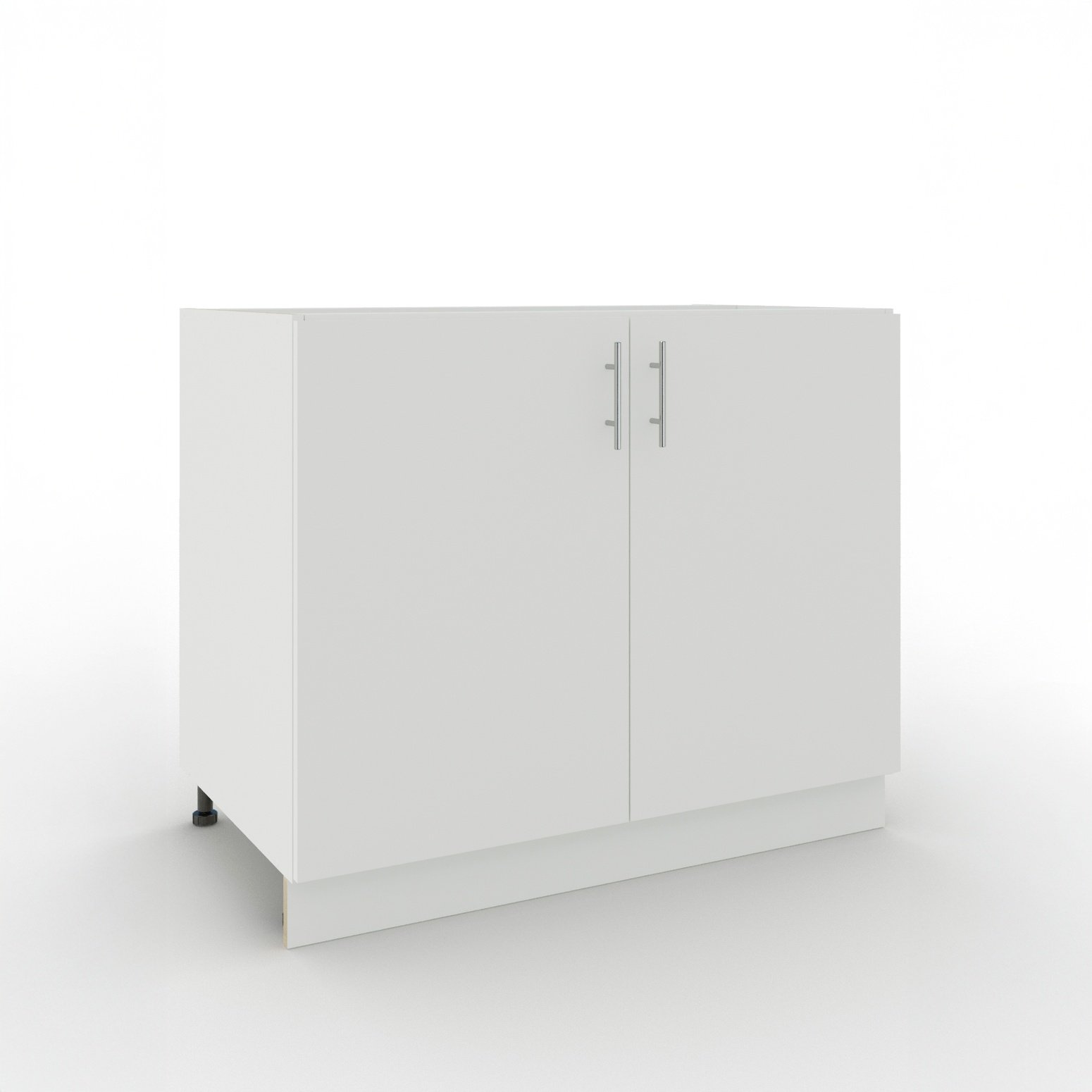 JD Greta 1000mm Adjustable Leg Base Cabinet with 2 Doors - White Matt