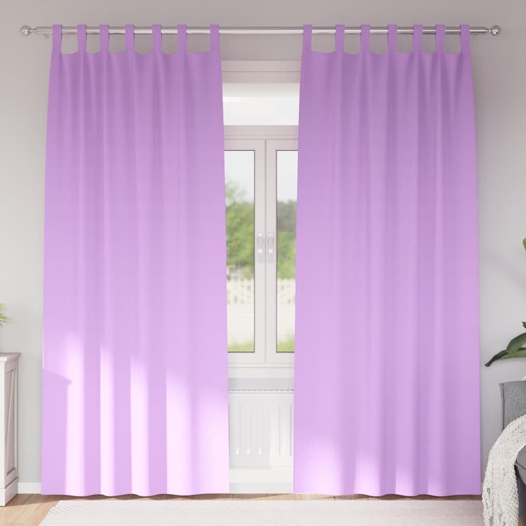 Walplus Set of 2 Ring Top Blackout Curtains - Purple - 260 x 140 cm