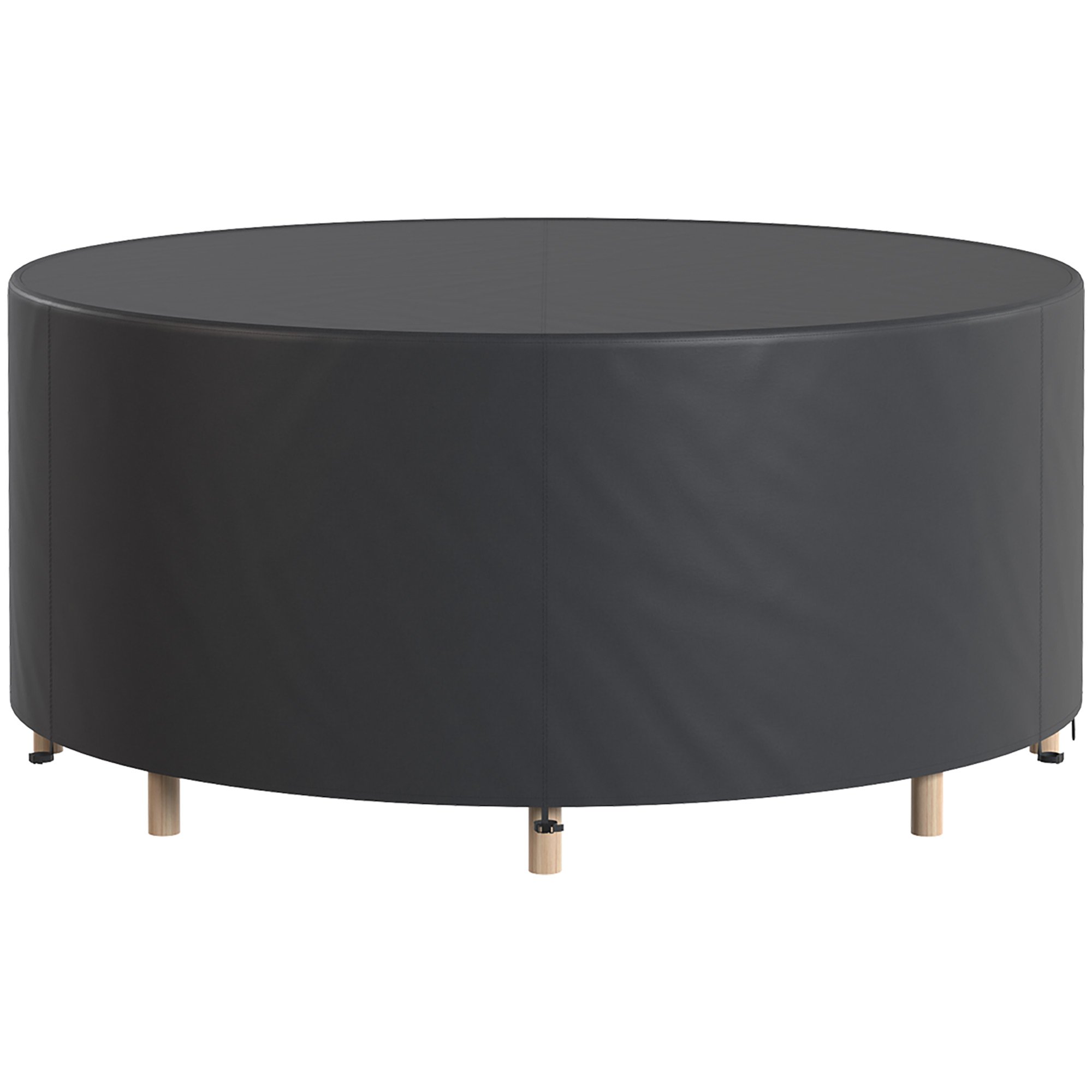 Outsunny Round Waterproof 420D Oxford Garden Furniture Cover – Black