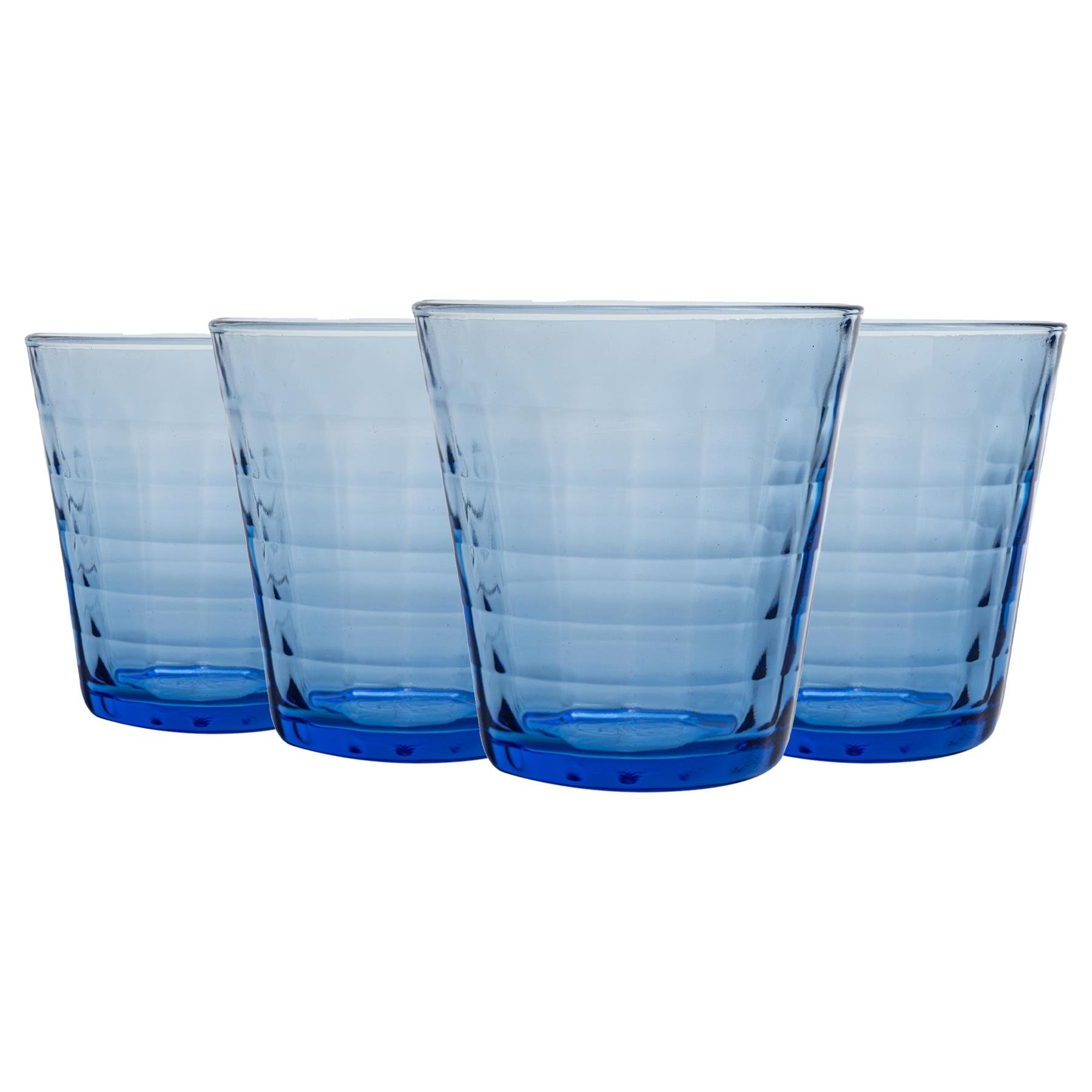 Duralex Prisme 275ml Drinking Glass Tumblers Pack of 6 - Blue