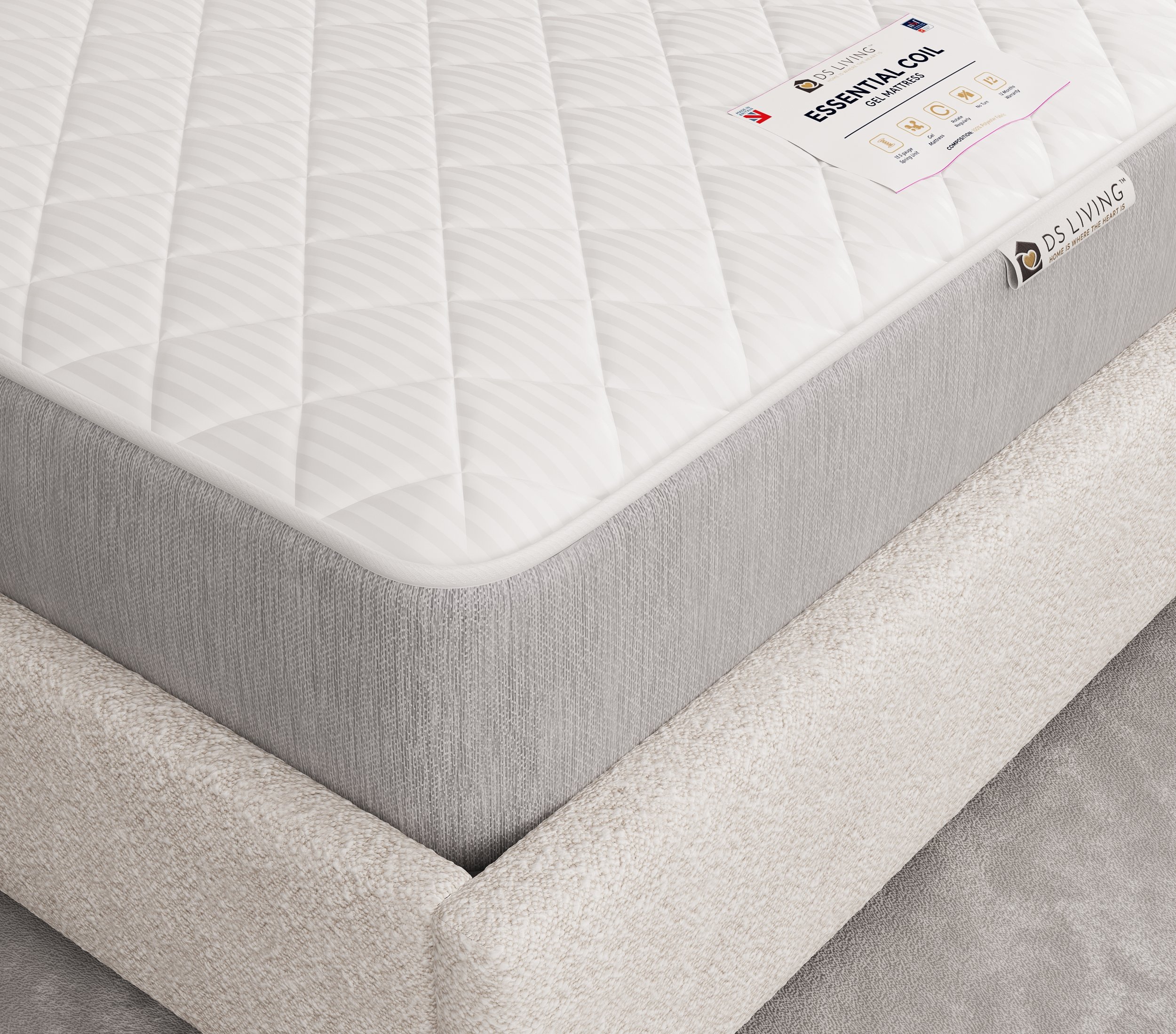 DS Living Classic Comfort Cooling Gel Open Coil Mattress - Super King