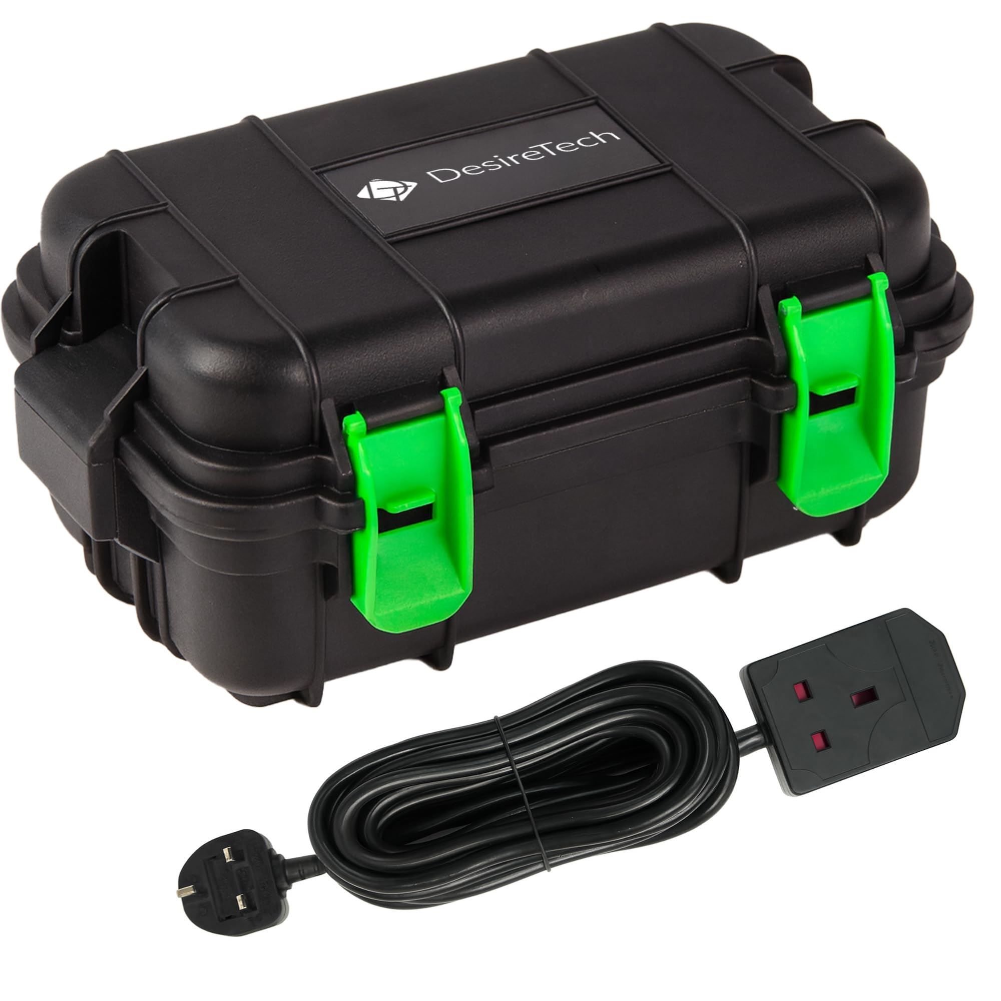 Desiretech IP54 Outdoor Electrical Box With 1 Gang 10m Extension Lead - Small