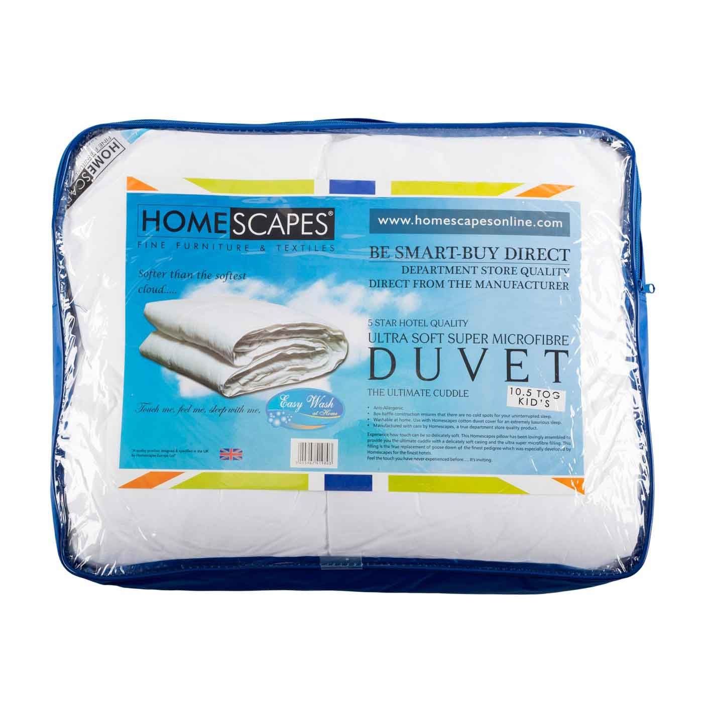 Homescapes Super Microfibre 10.5 Tog Child Duvet