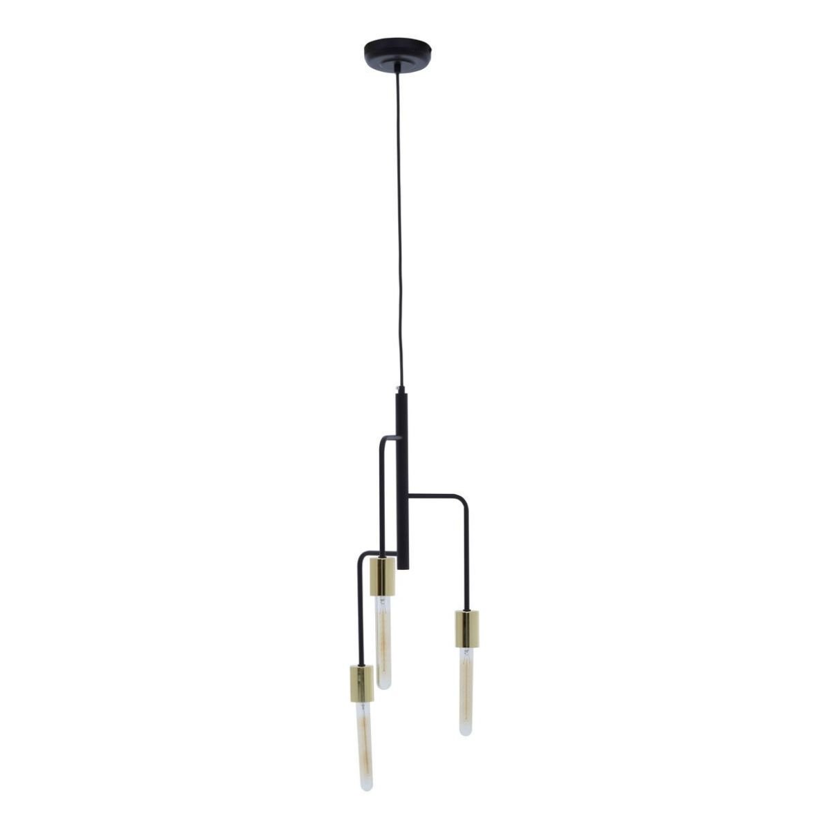 Orsina Lagona 3 Bulb Pendant Light - Gold And Black