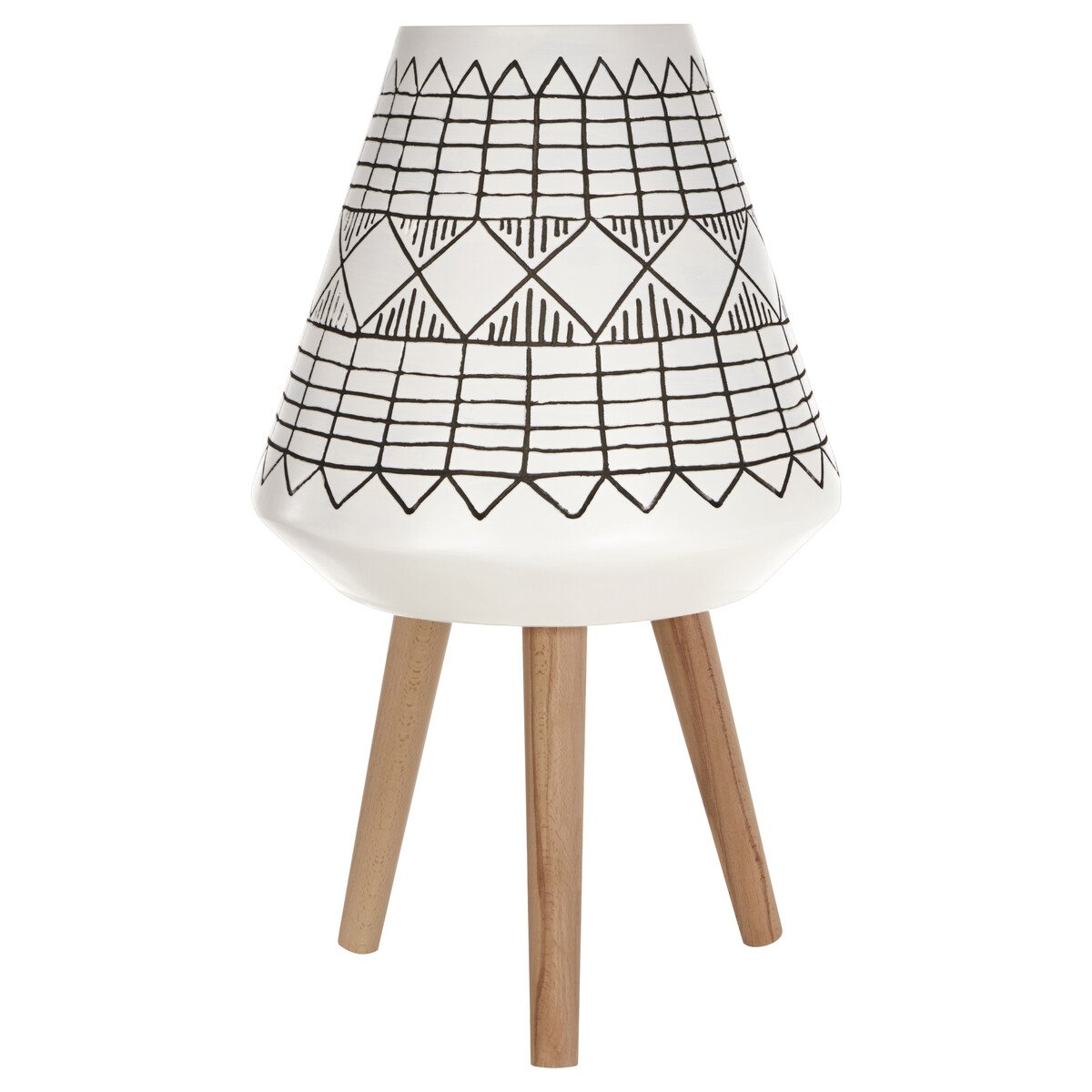 Orsina Darnell Large Planter - White and Black