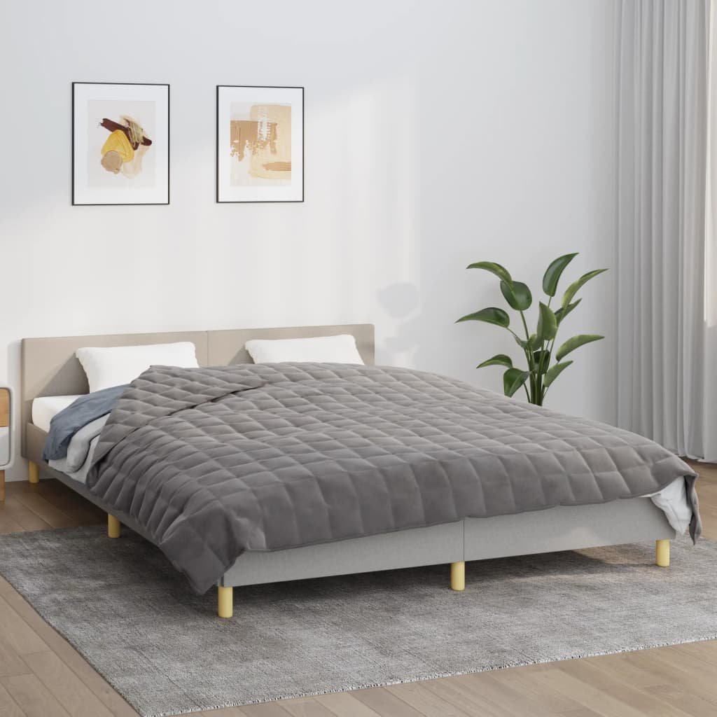 Walplus 15 kg Polyester Weighted Blanket - Grey - 220 x 240 cm
