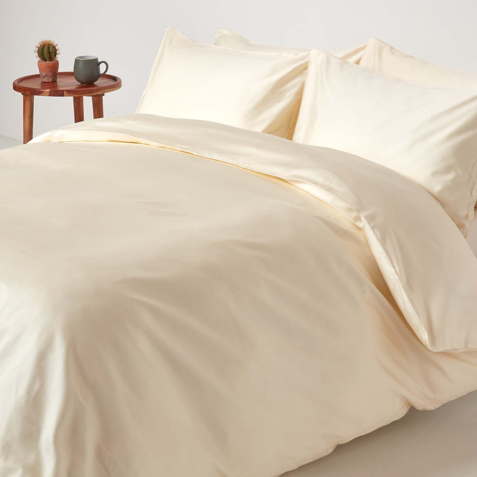 Homescapes Organic Egyptian Cotton Cream Bedding Set - Super King