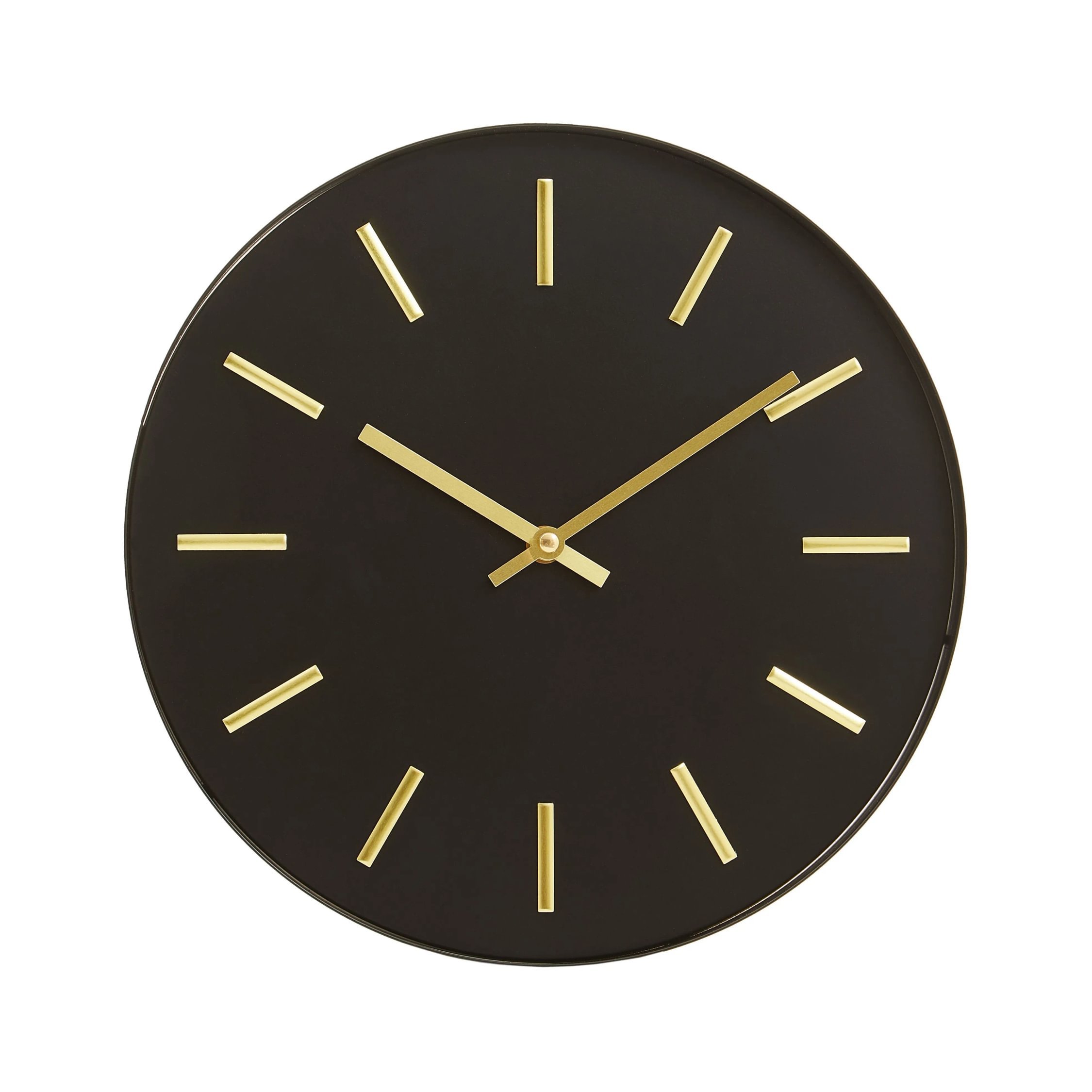 Orsina Vitus 30.5cm Dia Wall Clock - Black and Gold