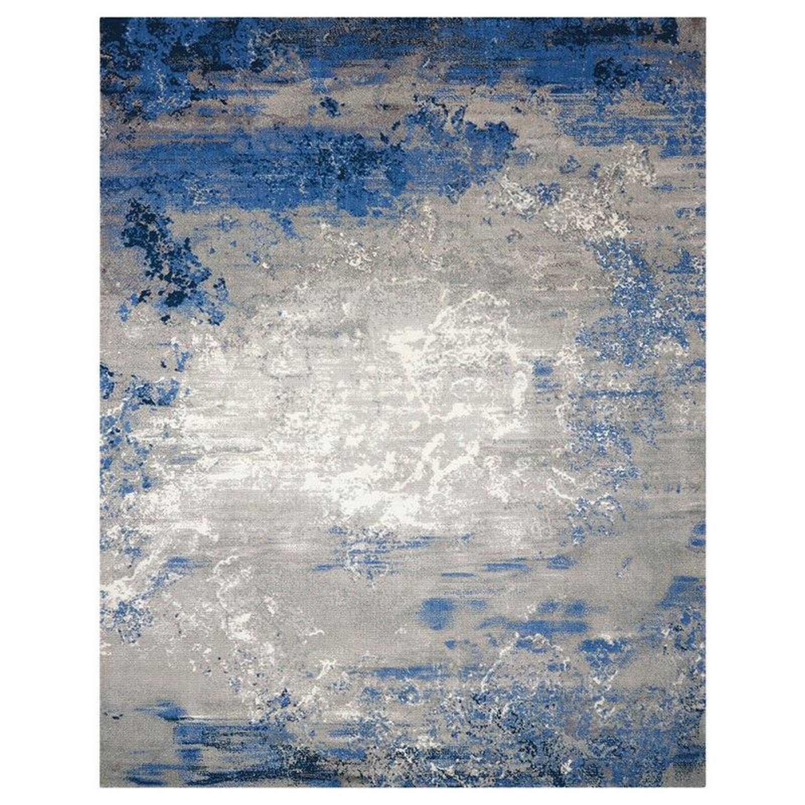 Mega Flooring Blue Modern Abstract Rug - 168 x 244cm