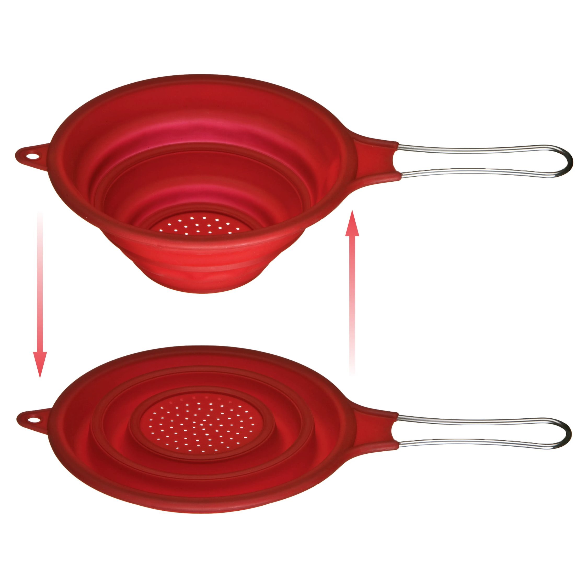 Orsina Zing Silicone Collapsible Strainer – Red