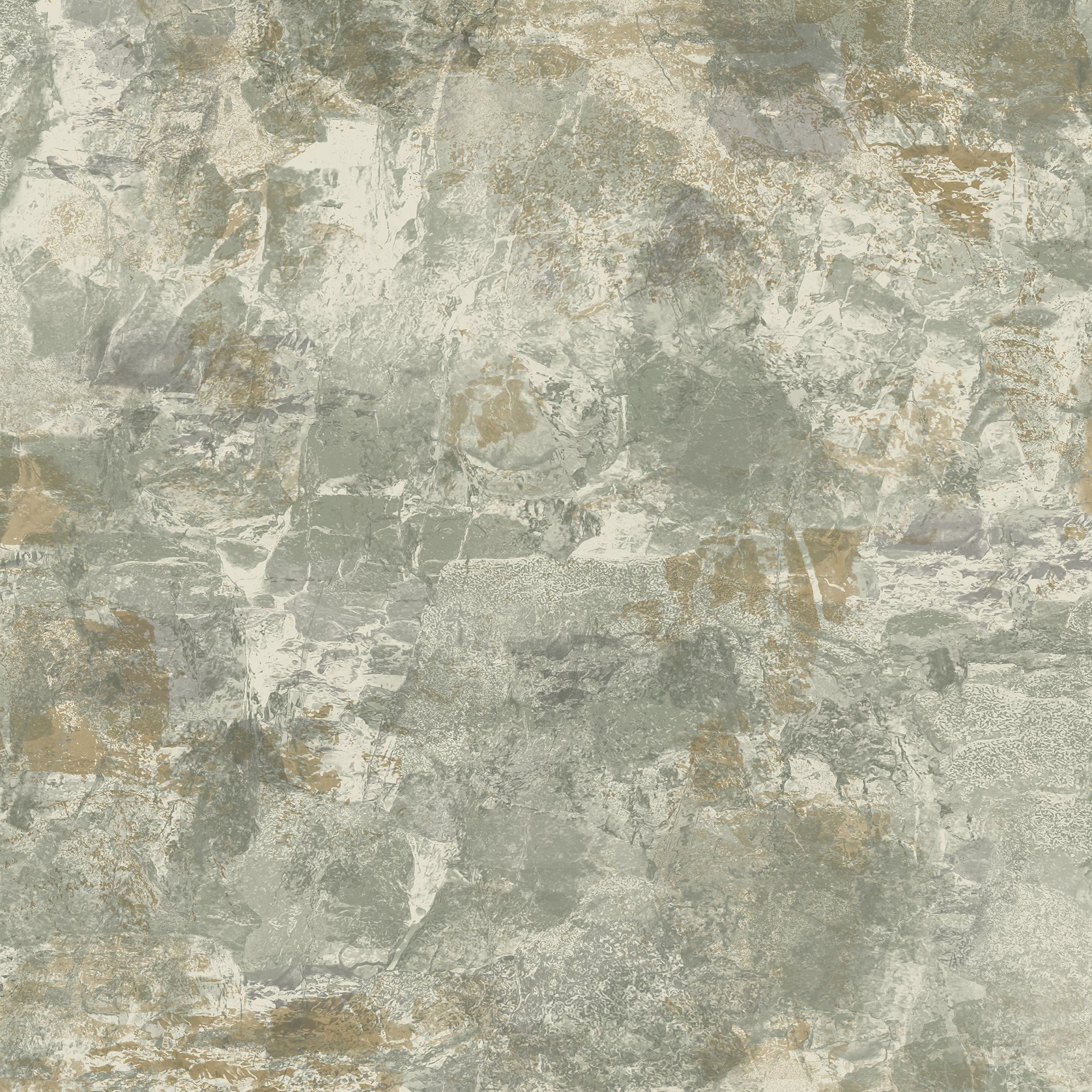 Grandeco Quarry Stone Textured Wallpaper - Neutral Green