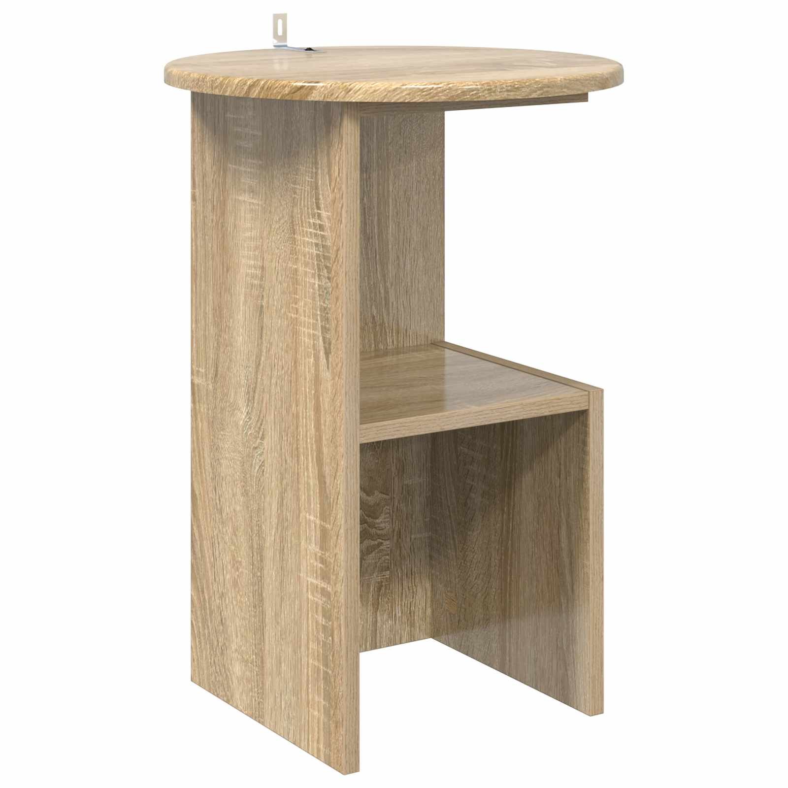 Walplus Engineered Wood Side Table - Sonoma Oak - 39.5 x 55 cm