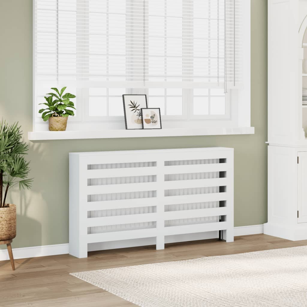 Walplus Engineered Wood Radiator Cover - White - 149 x 20 x 82 cm