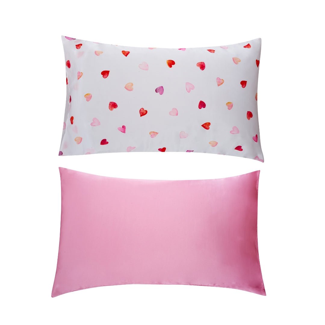 SMUG Satin Pillowcase Set - Loveheart Print