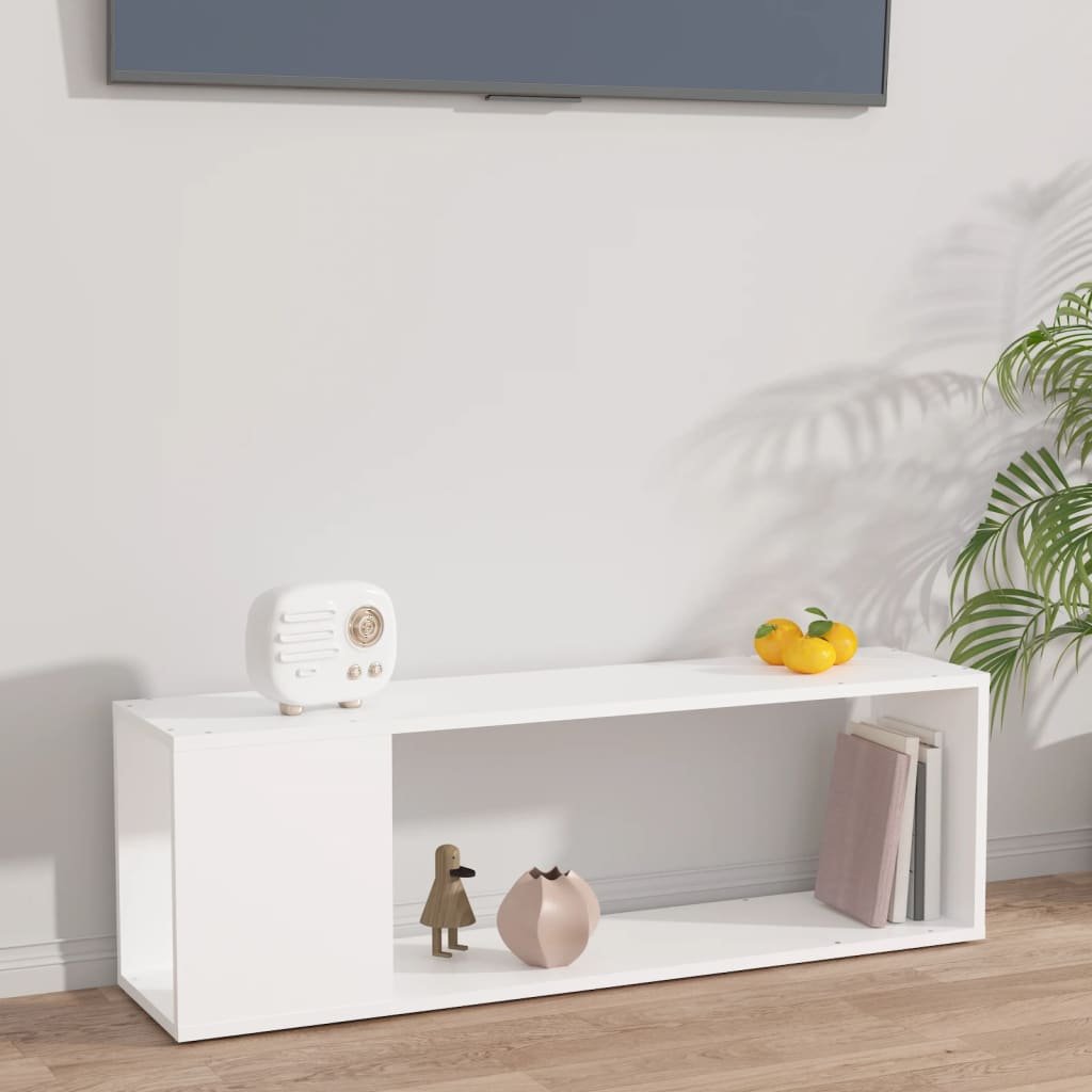 Walplus Engineered Wood TV Cabinet - White - 100 x 24 x 32 cm