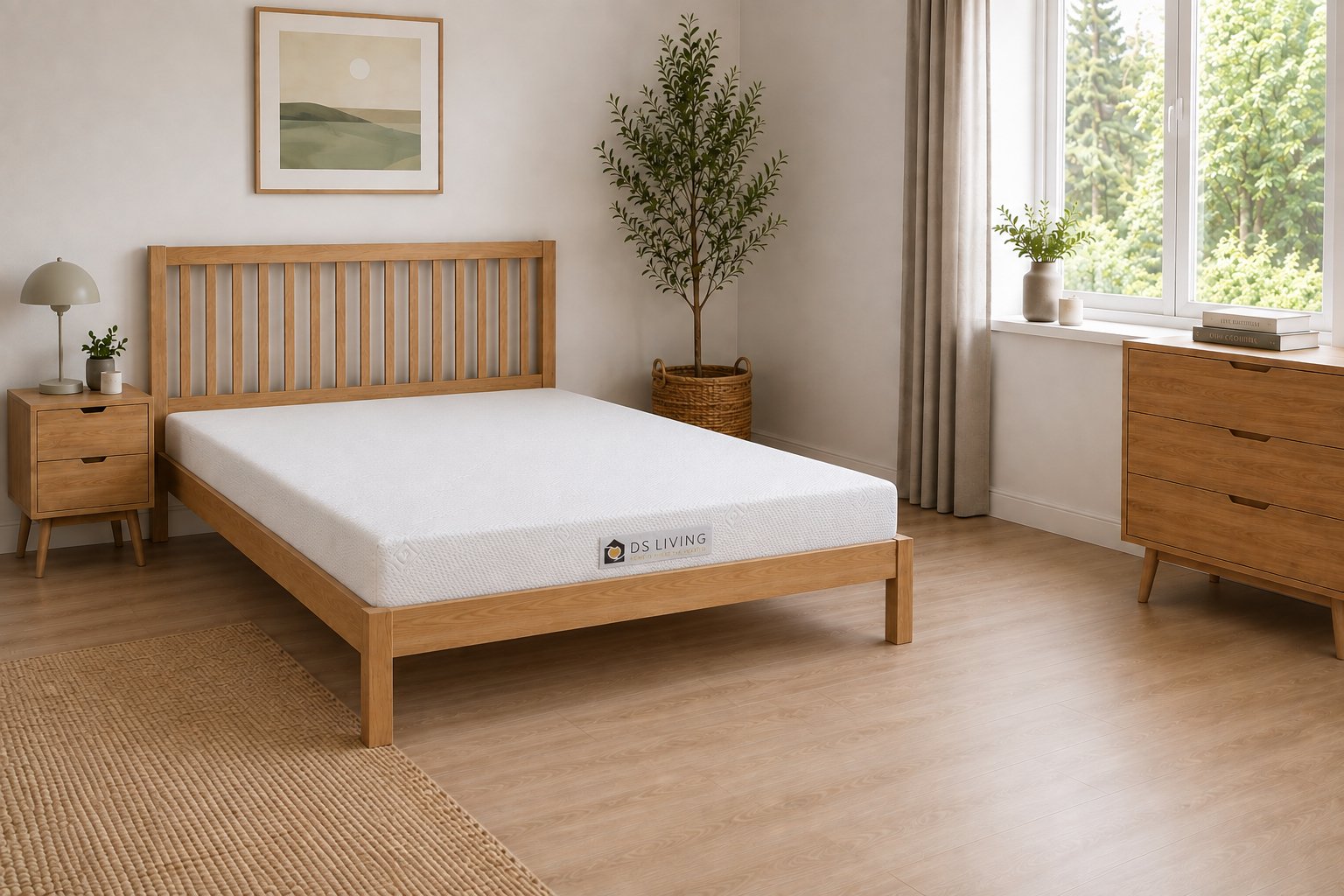 DS Living 15cm Rolled Medium Soft Memory Foam Mattress - Double