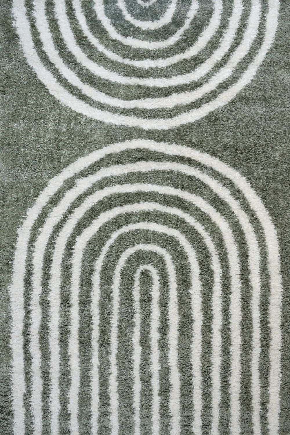The Rugs Green Moodi Rainbow Shaggy Rug - 80 x 150cm