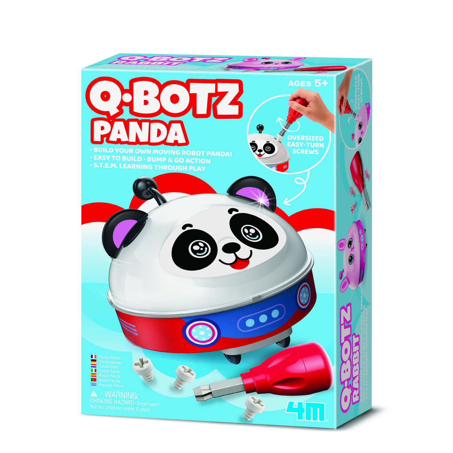 4M Kidzrobotix Robot Making Kit Q.Botz Panda- 5 Years +