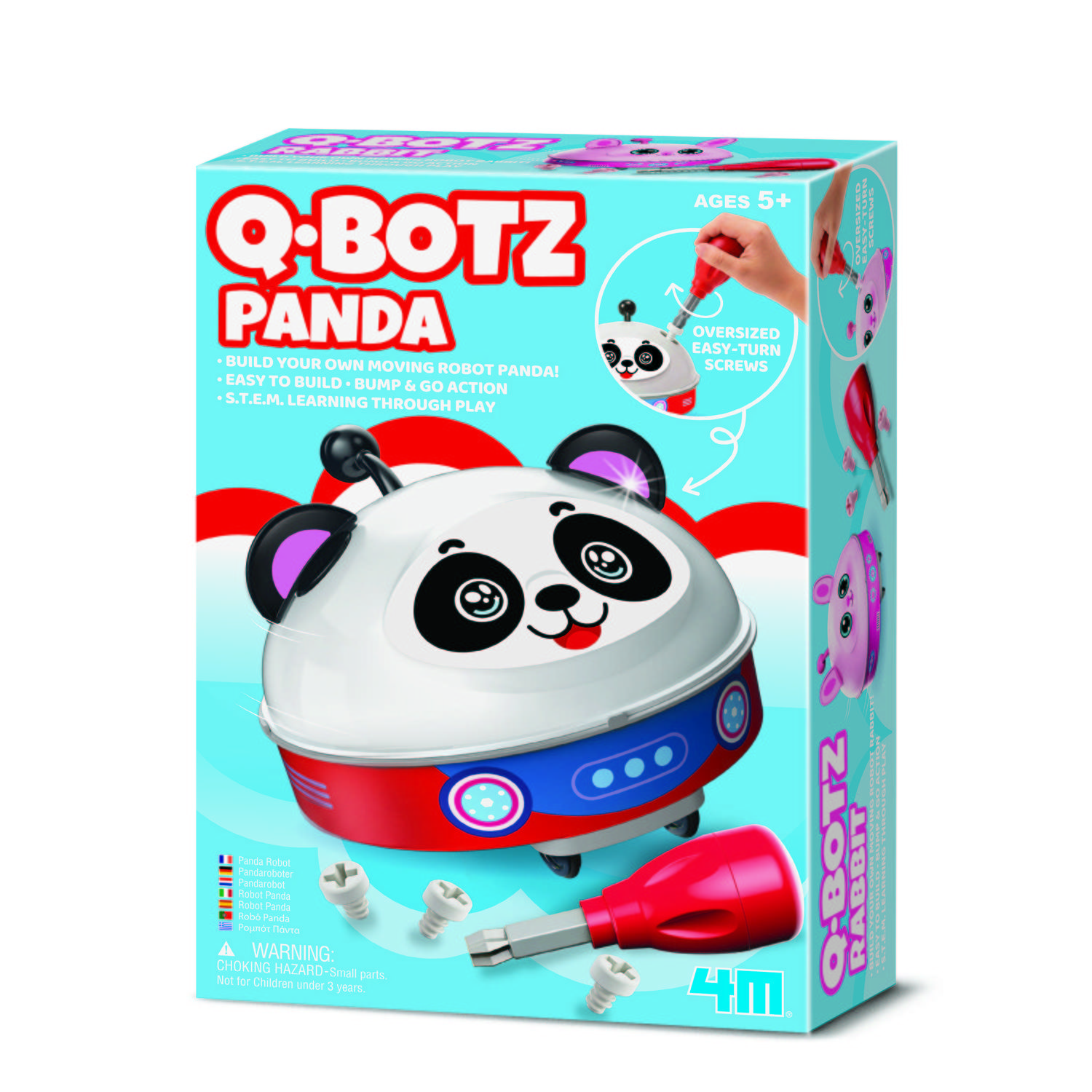 4M Kidzrobotix Robot Making Kit Q.Botz Panda- 5 Years +