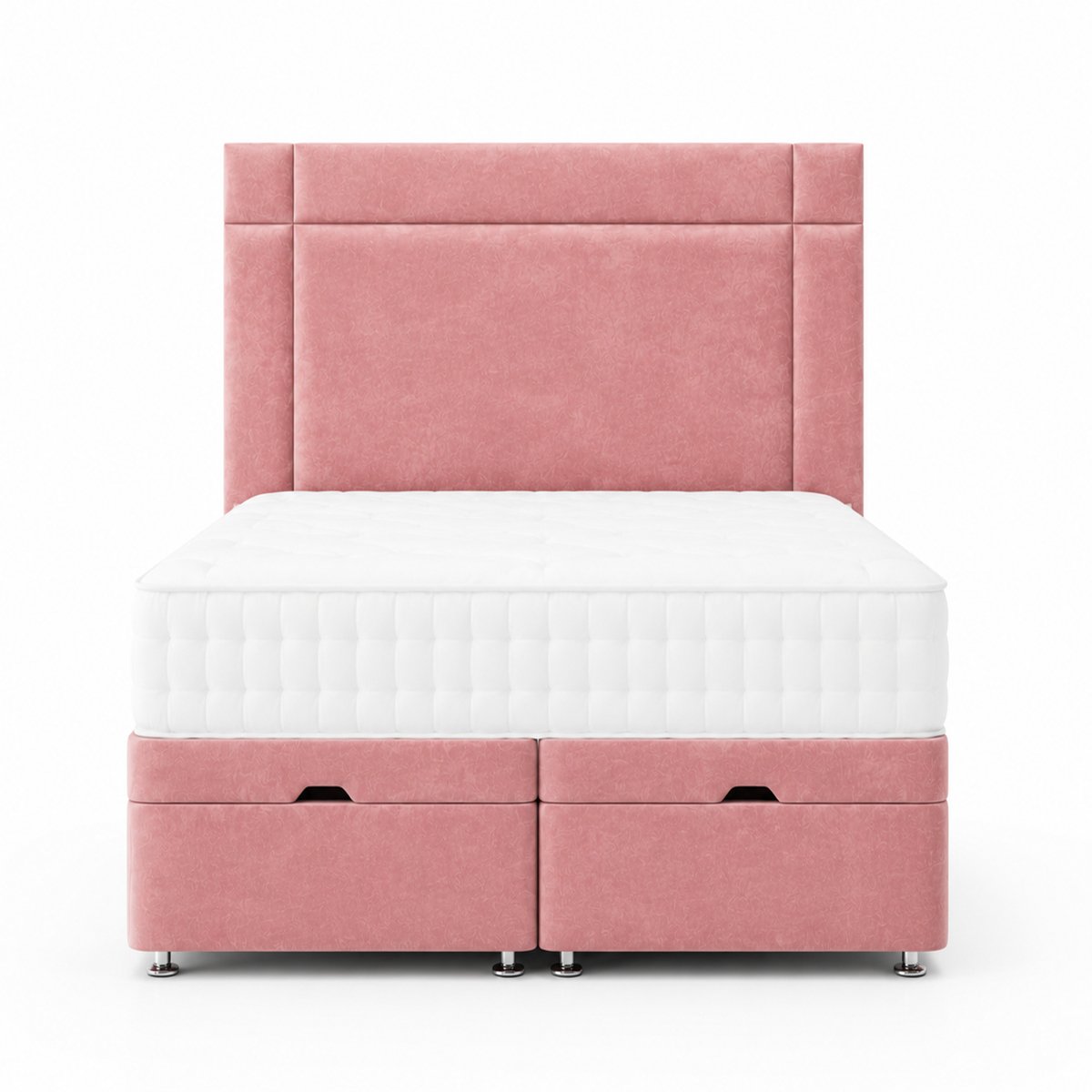Comfy Deluxe Jasper   3ft Single  End Lift Ottoman Bed Set - Pink