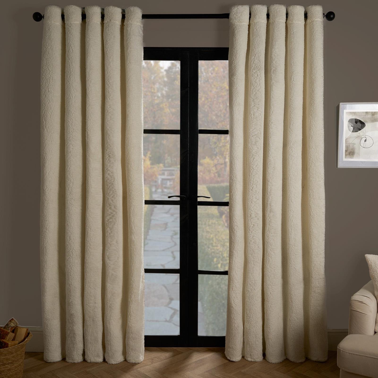 OHS Teddy Thermal Curtains 168 x 229cm - Cream