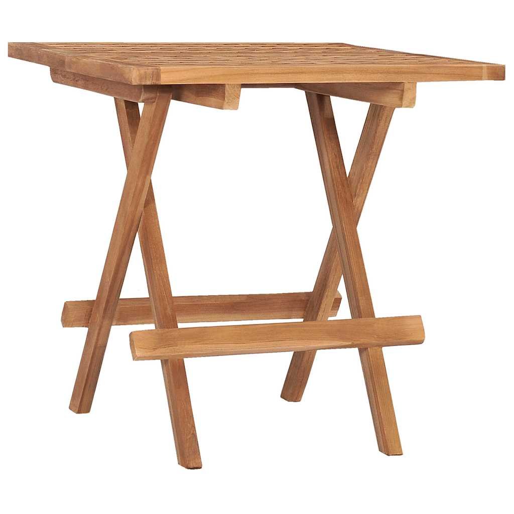 Walplus Teak Wood Garden Table - Brown - 50 x 50 x 50 cm