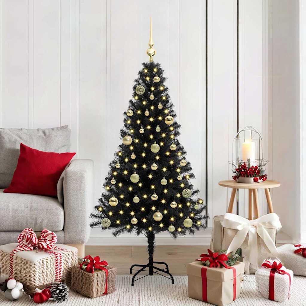 Walplus 150 LED String Lights Artificial Christmas Tree - Black - 150 cm