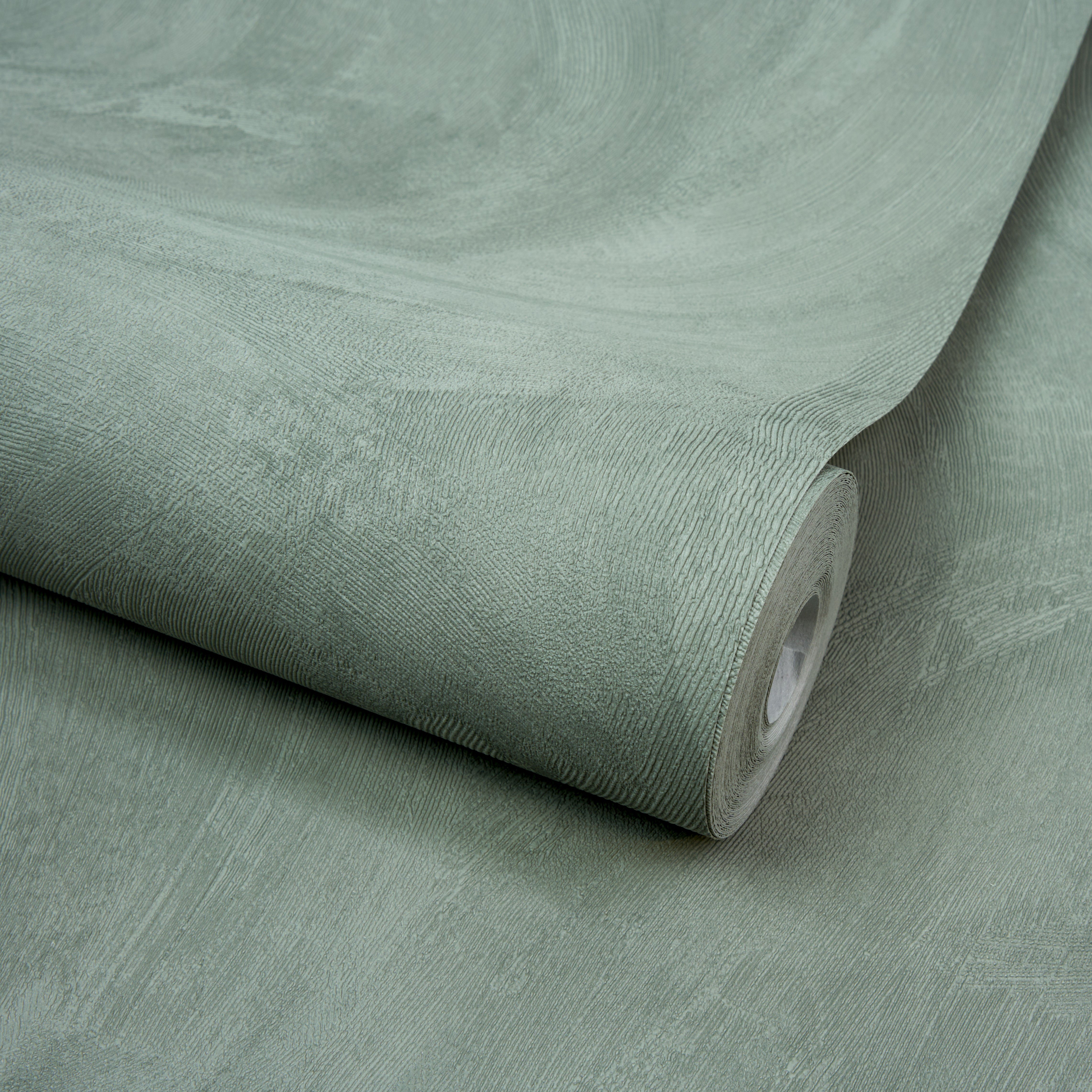 Grandeco Serra Limewash Chalk Paint Effect Textured Wallpaper - Sea Green Teal