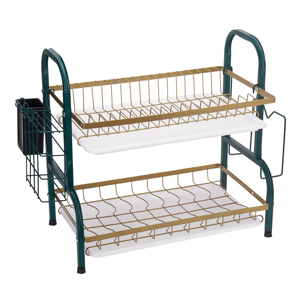Living and Home 2-Tier Carbon Steel Dish Rack