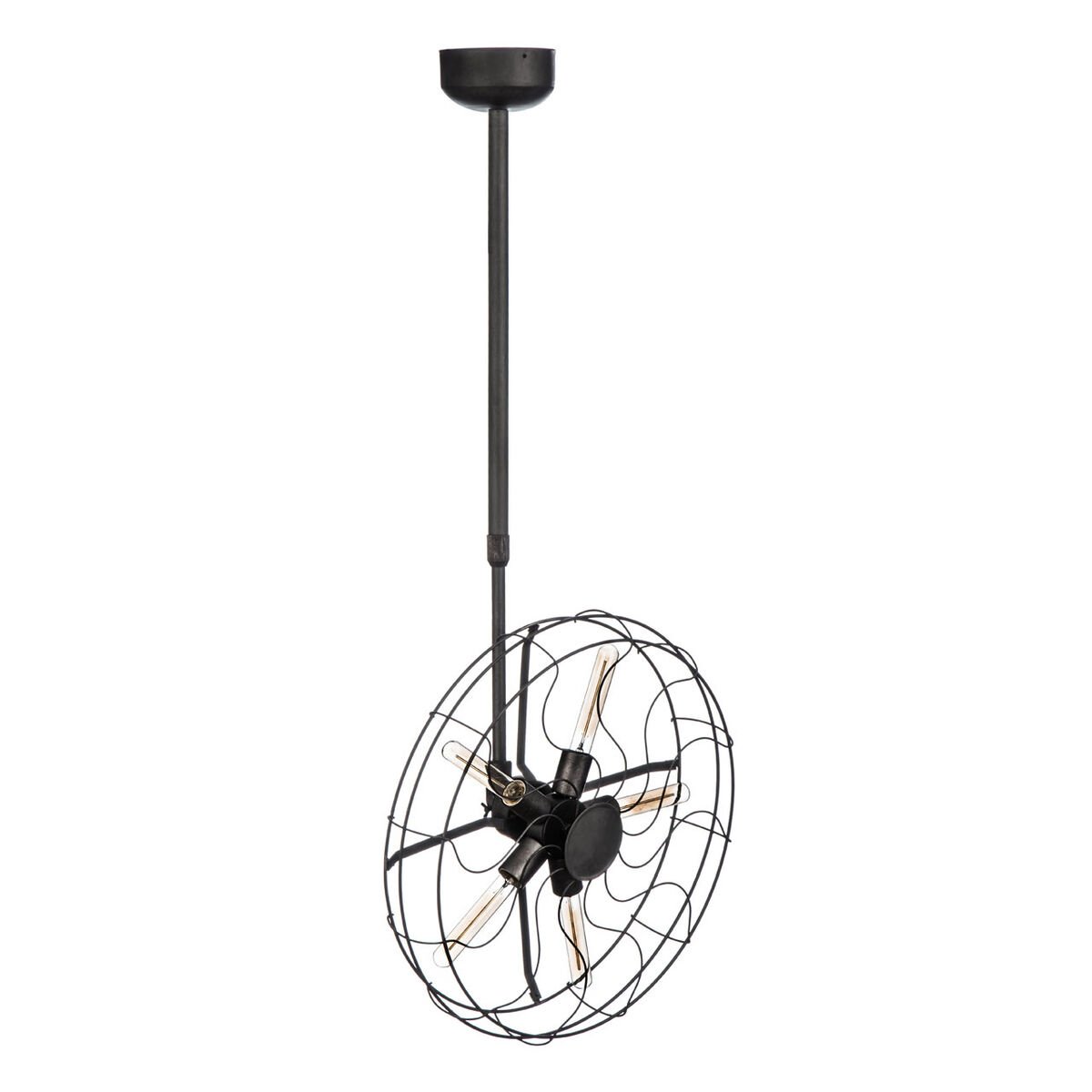 Orsina Vintage Fan Design Ceiling Light - Black