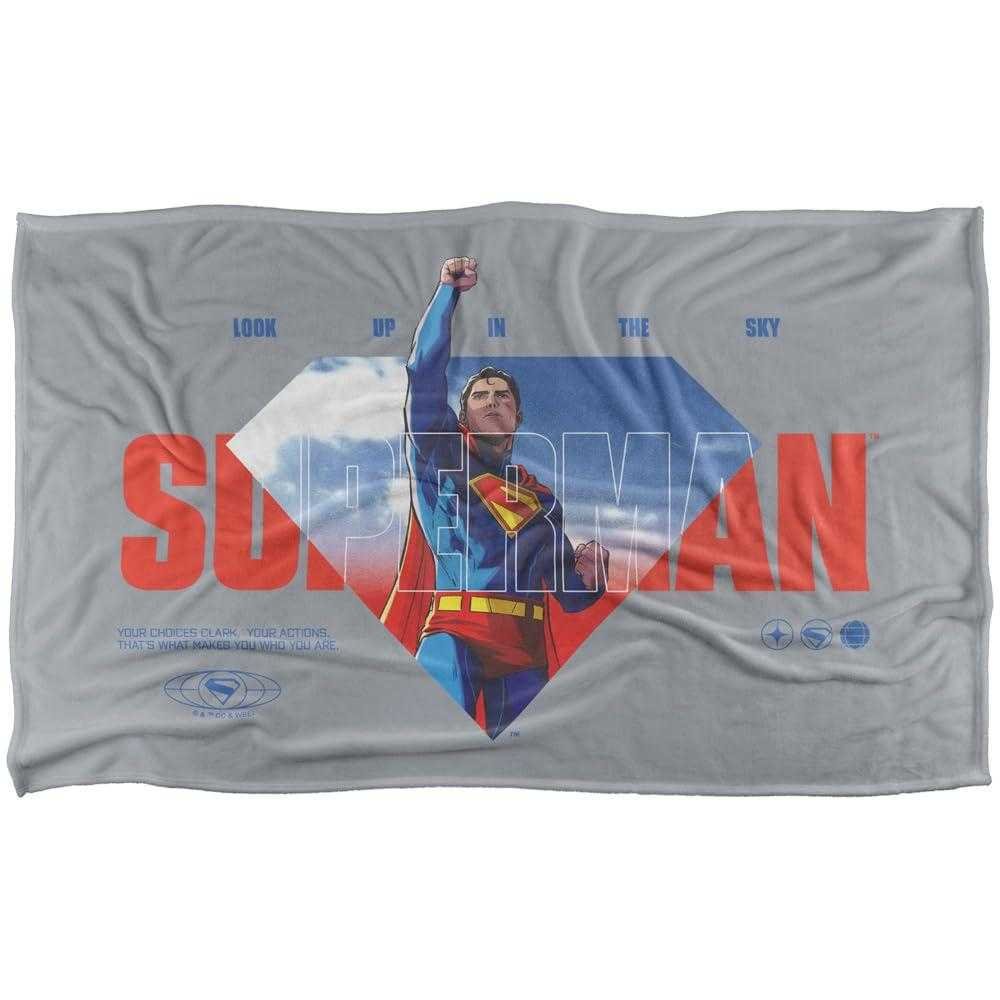 Superman 2025 Up In The Sky Soft Touch Blanket - 152cm x 127cm