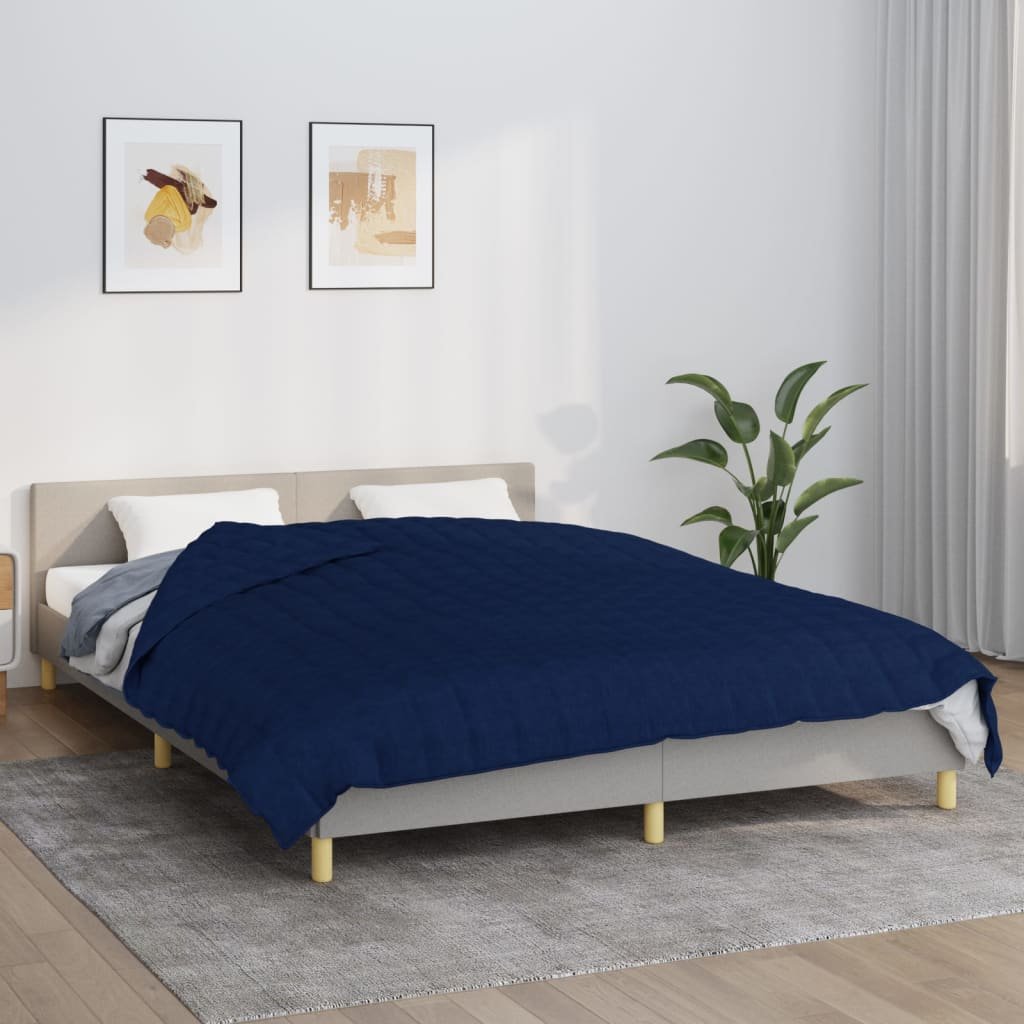 Walplus 13 kg Cotton Weighted Blanket - Blue - 200 x 220 cm