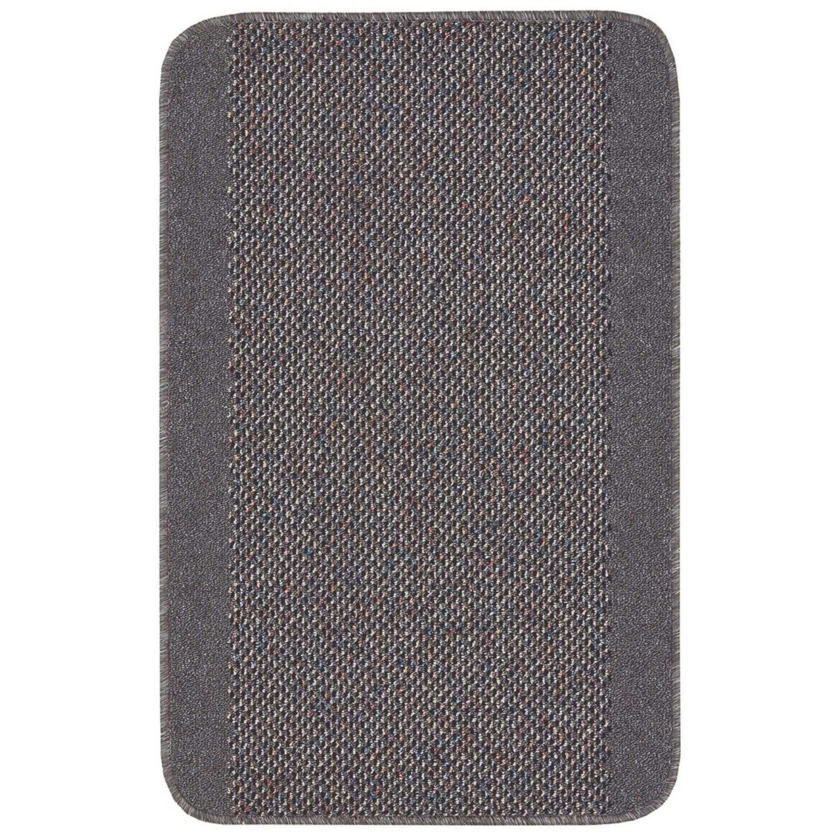 The Rugs Dark Grey Washable Bordered Rug - 57 x 90cm